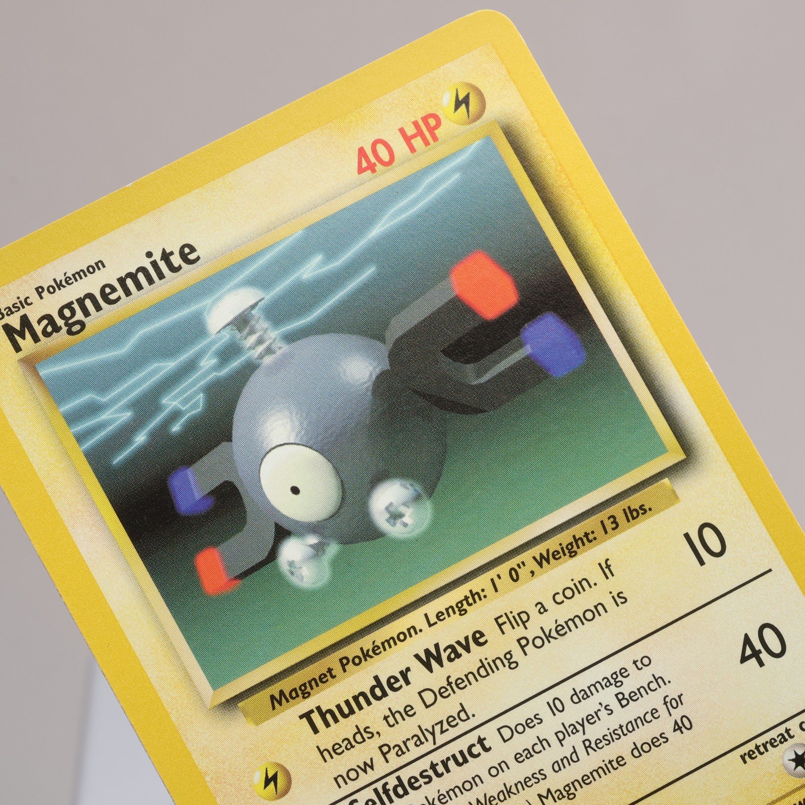 Pokemon TCG – Magnemite 53/102 Base Set Common Shadowless WOTC 1999 – EXC/NM