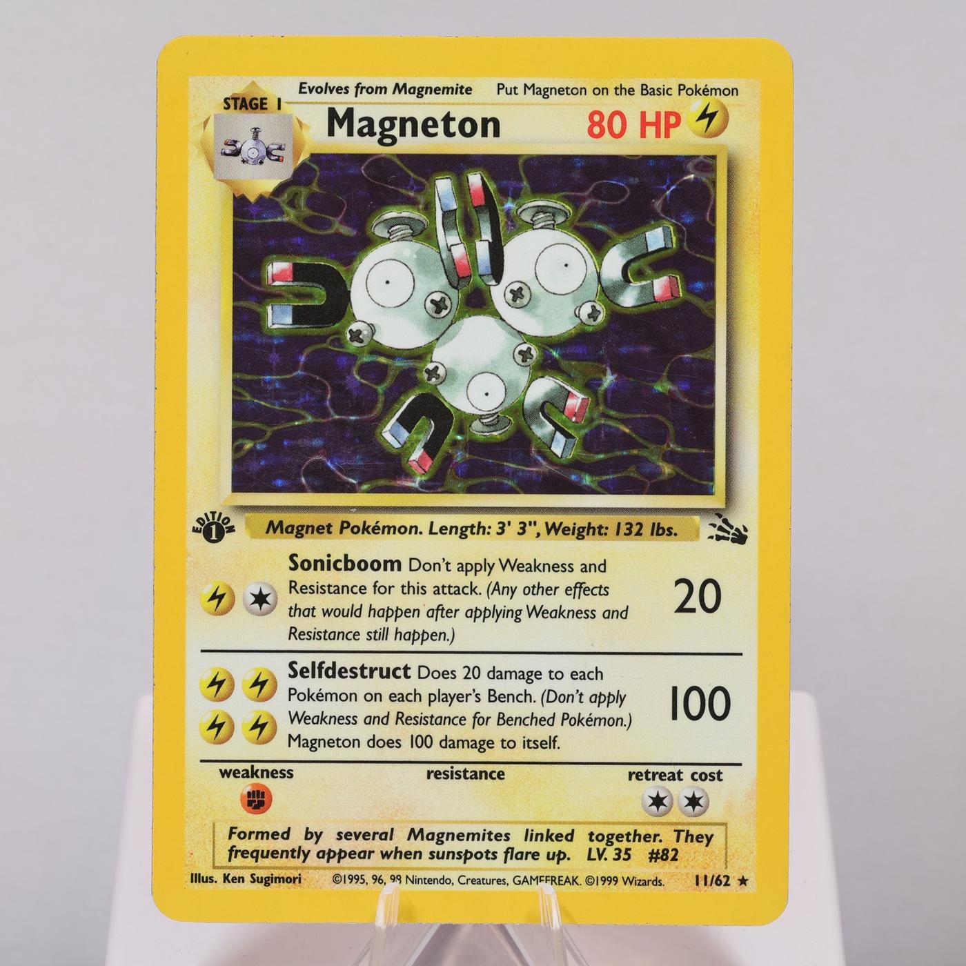 Pokemon TCG Magneton 1162 Fossil Holo Rare 1st Edition WOTC LP 168575354968 2