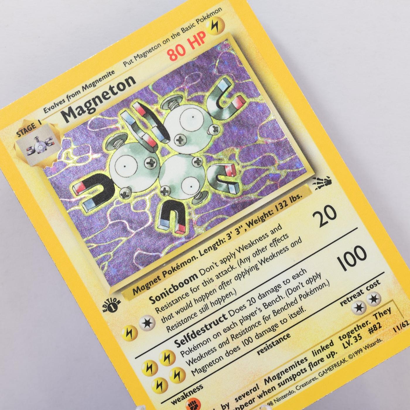 Pokemon TCG Magneton 1162 Fossil Holo Rare 1st Edition WOTC LP 168575354968