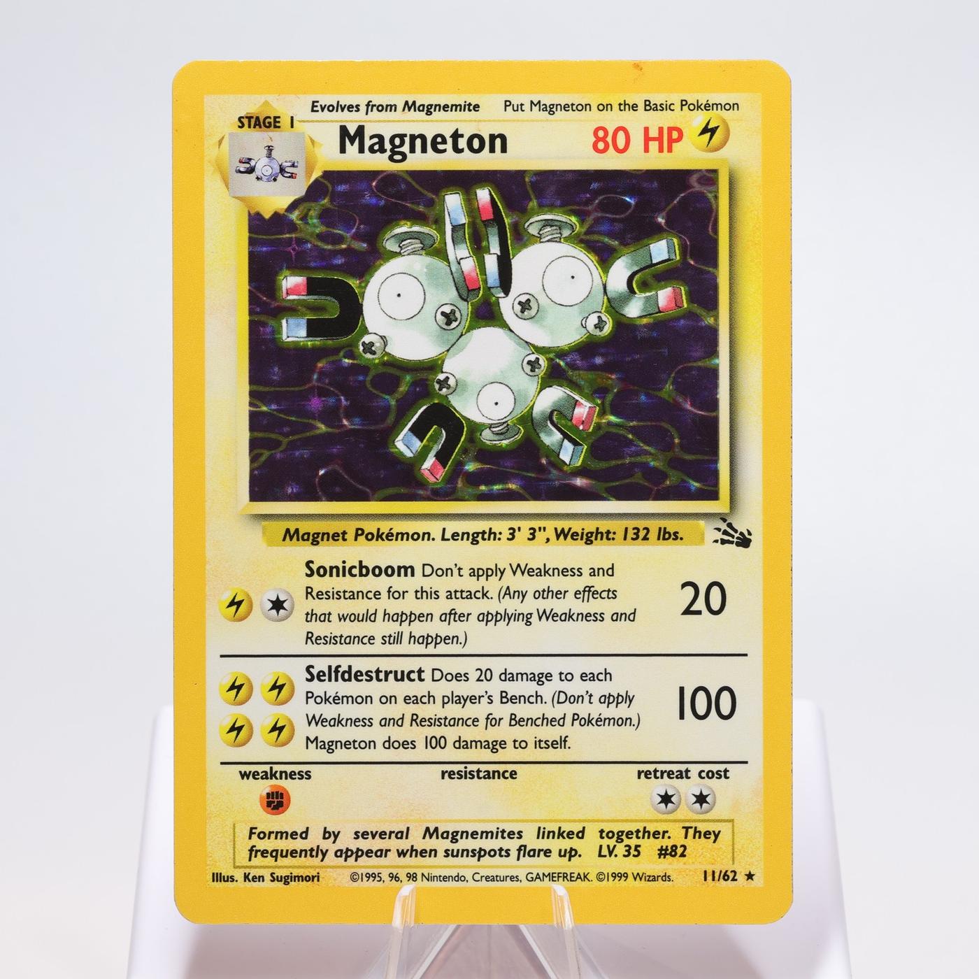 Pokemon TCG Magneton 1162 Fossil Holo Rare WOTC MP 168325203348 2