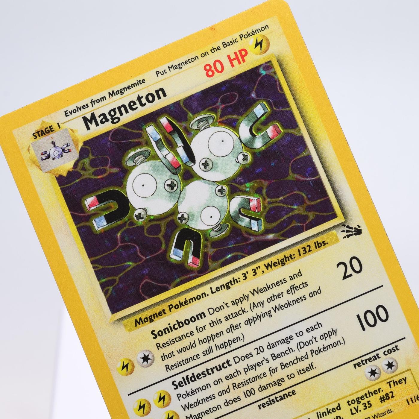Pokemon TCG Magneton 1162 Fossil Holo Rare WOTC MP 168325203348