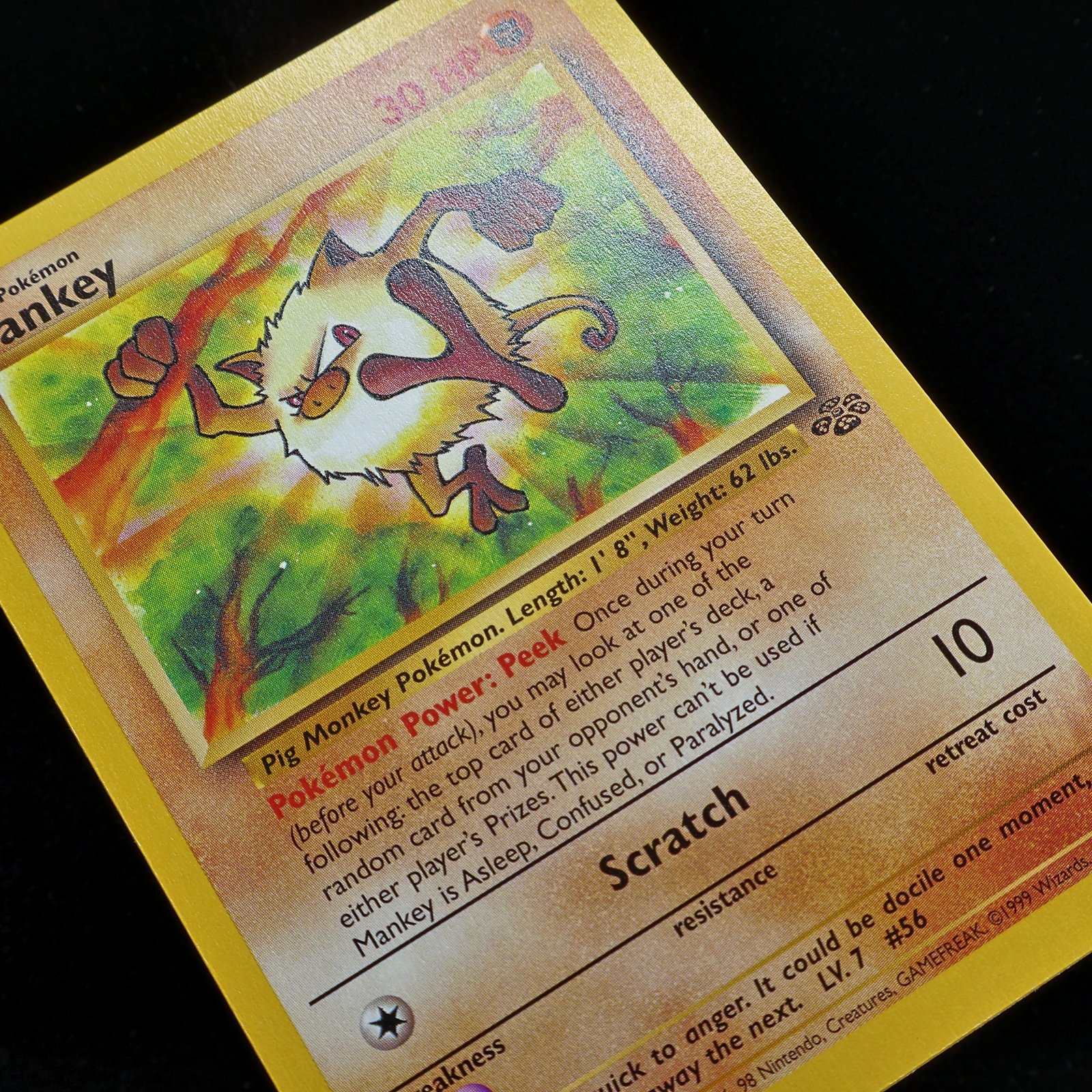 Pokemon TCG Mankey 5564 Jungle Common WOTC 1999 EXCNM 166864294458
