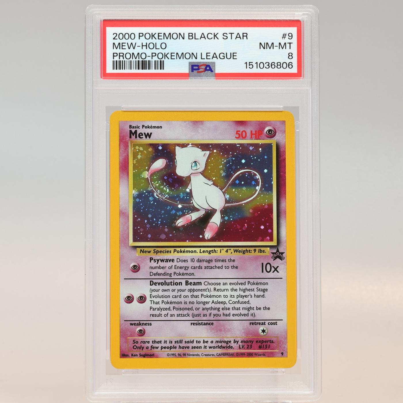 Pokemon TCG Mew 9 Wizards Black Star Promo Pokemon League PSA 8 NMMT 168441076178 2