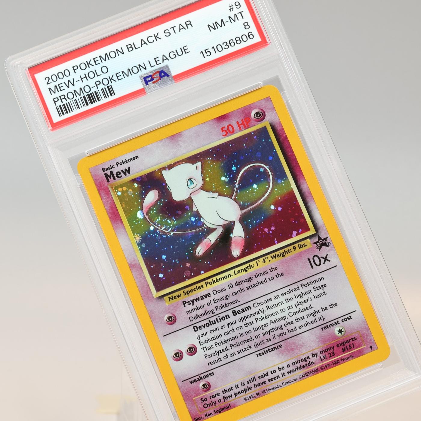 Pokemon TCG Mew 9 Wizards Black Star Promo Pokemon League PSA 8 NMMT 168441076178