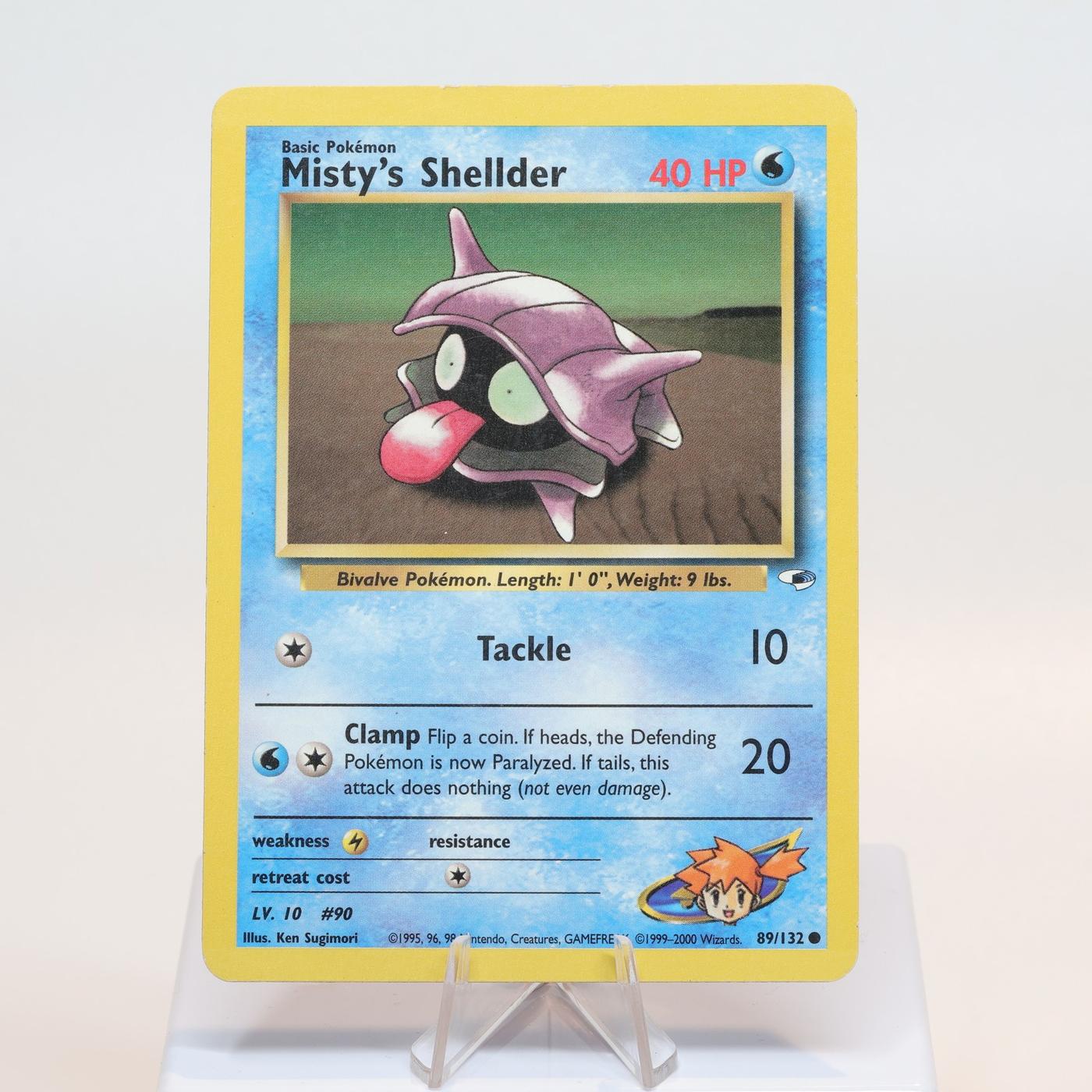Pokemon TCG Mistys Shellder 89132 Gym Heroes Common WOTC EXCIndent 168232466168 2