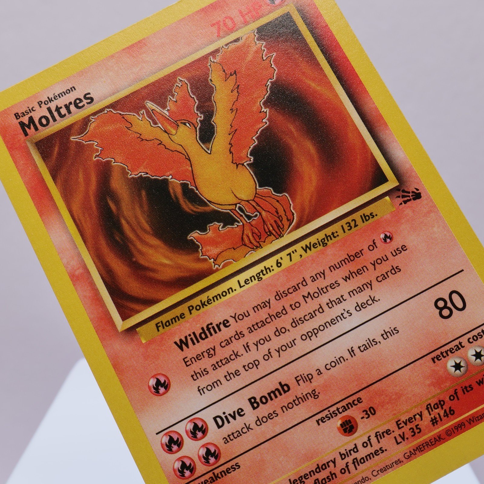 Pokemon TCG – Moltres 27/62 Fossil Rare  WOTC 1999 – EXC/NM