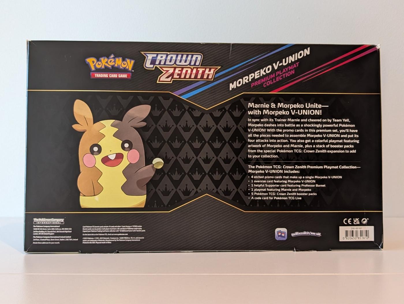Pokemon TCG Morpeko V Union Premium Playmat Collection Crown Zenith 168579735678 3