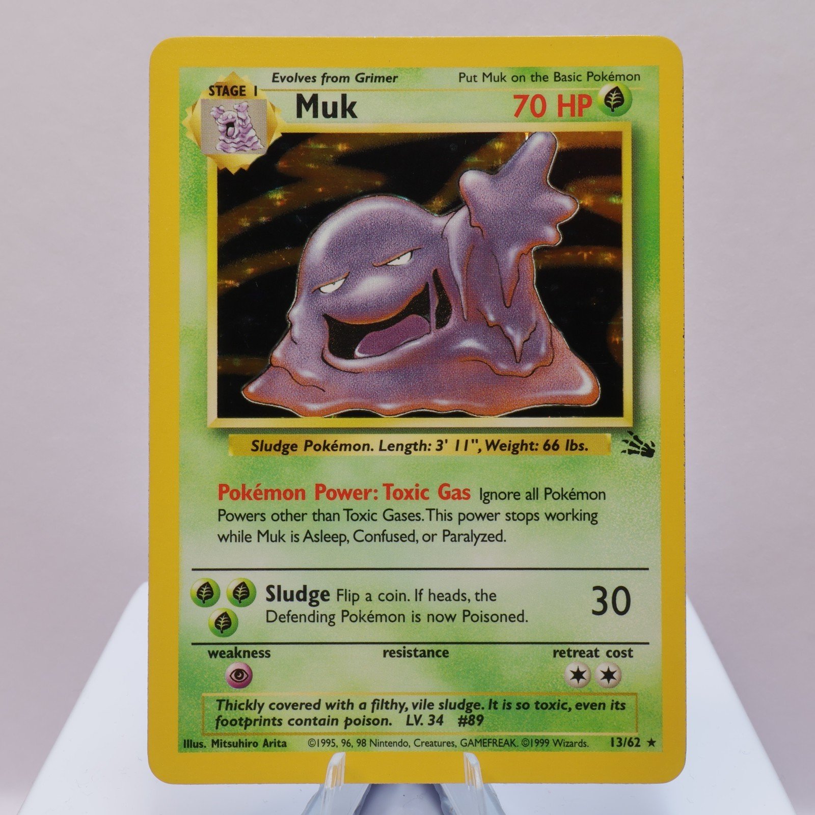 Pokemon TCG Muk 1362 Fossil Holo Rare WOTC 1999 EXCNM 167710747768 2