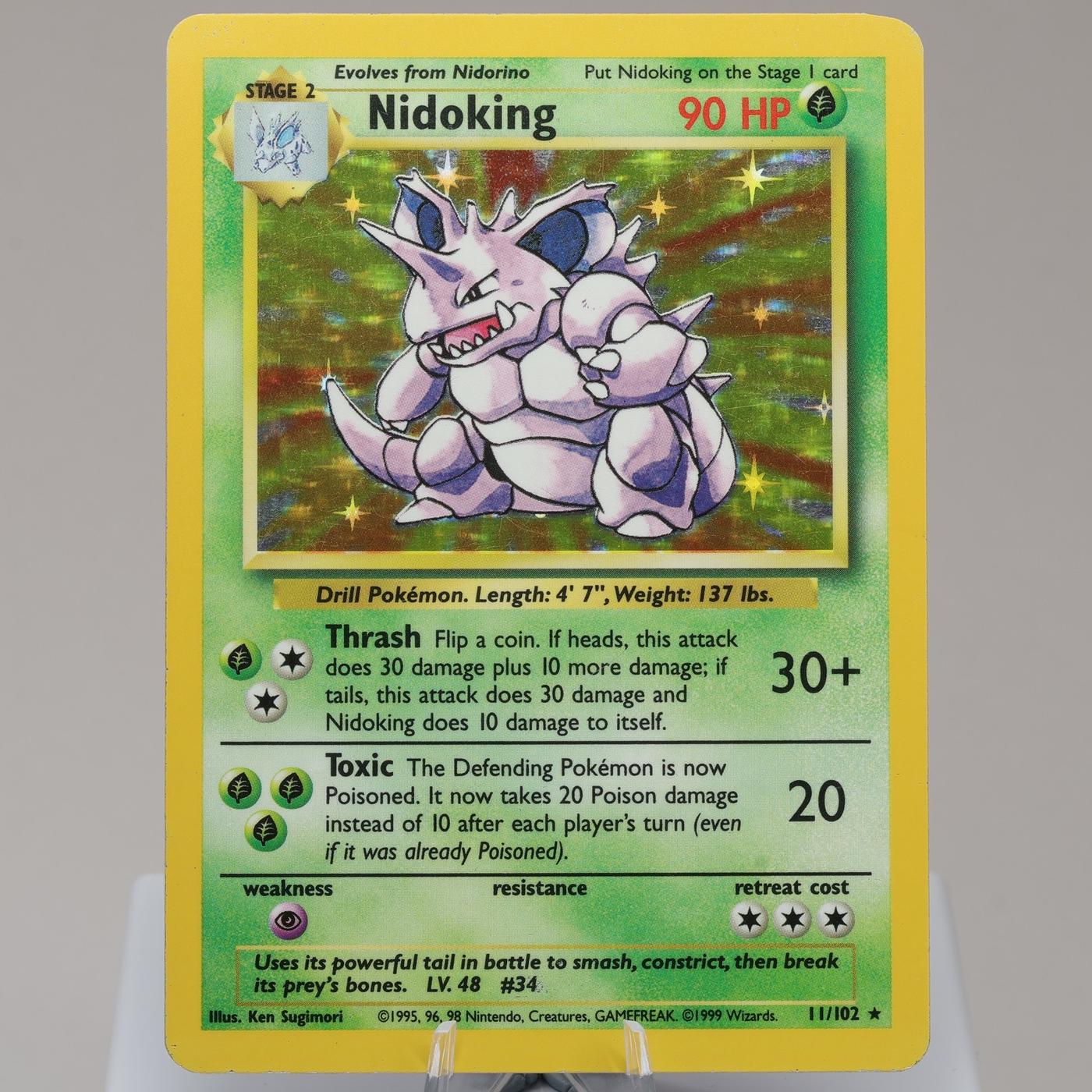 Pokemon TCG Nidoking 11102 Base Set Holo Rare WOTC 1999 MP 167950659068 2