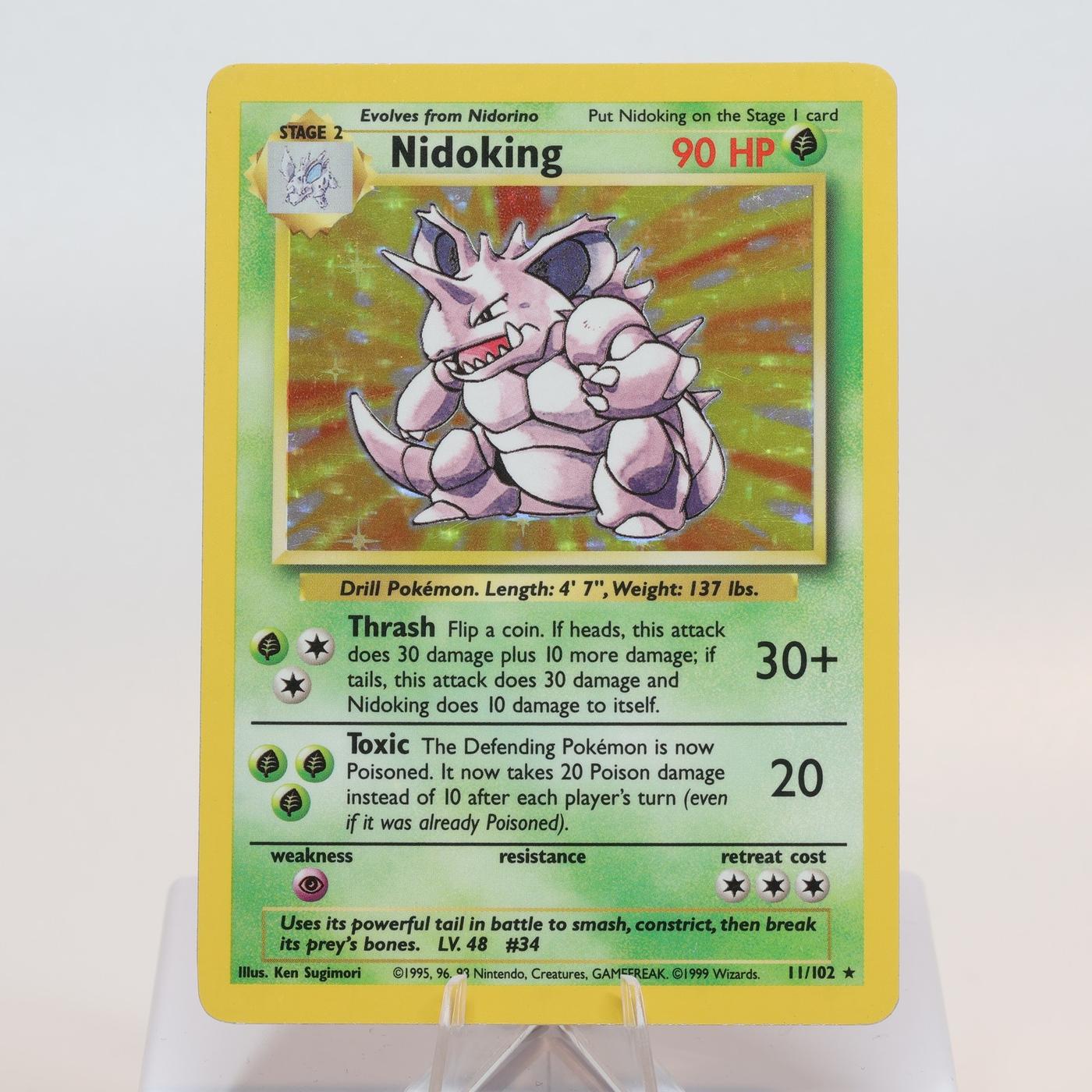 Pokemon TCG Nidoking 11102 Base Set Holo Rare WOTC EXC 168205418458 2