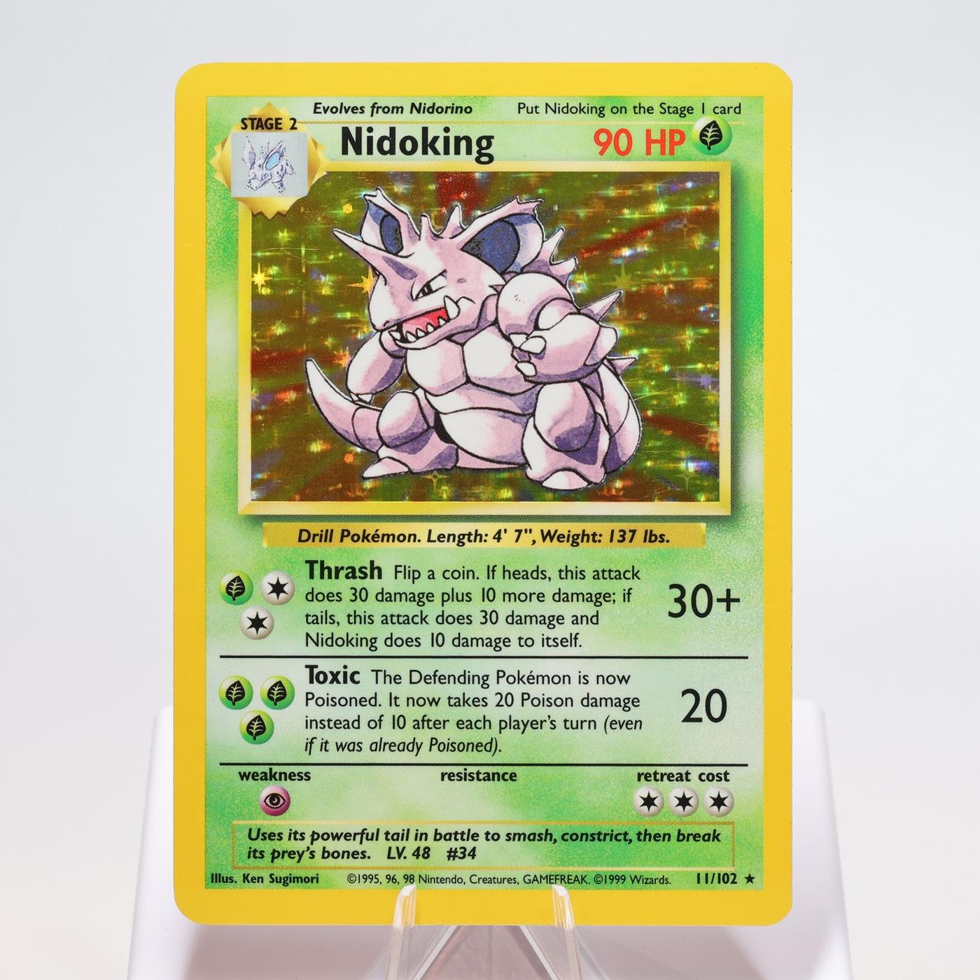 Pokemon TCG Nidoking 11102 Base Set Holo Rare WOTC EXCNM 168325203368 2