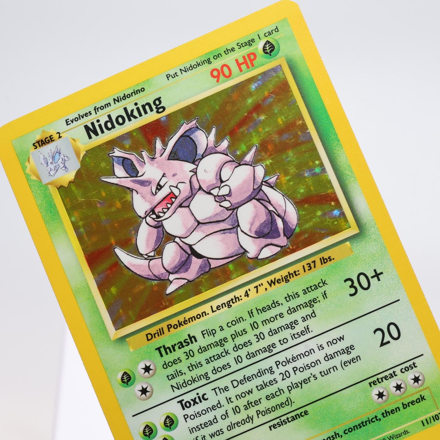 Pokemon TCG Nidoking 11102 Base Set Holo Rare WOTC EXCNM 168325203368