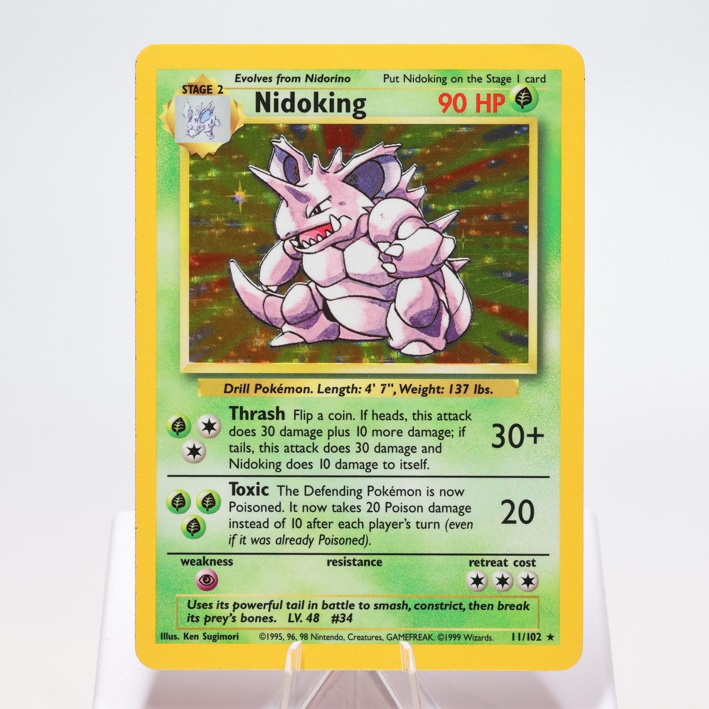 Pokemon TCG Nidoking 11102 Base Set Holo Rare WOTC EXCNM 168334493768 2