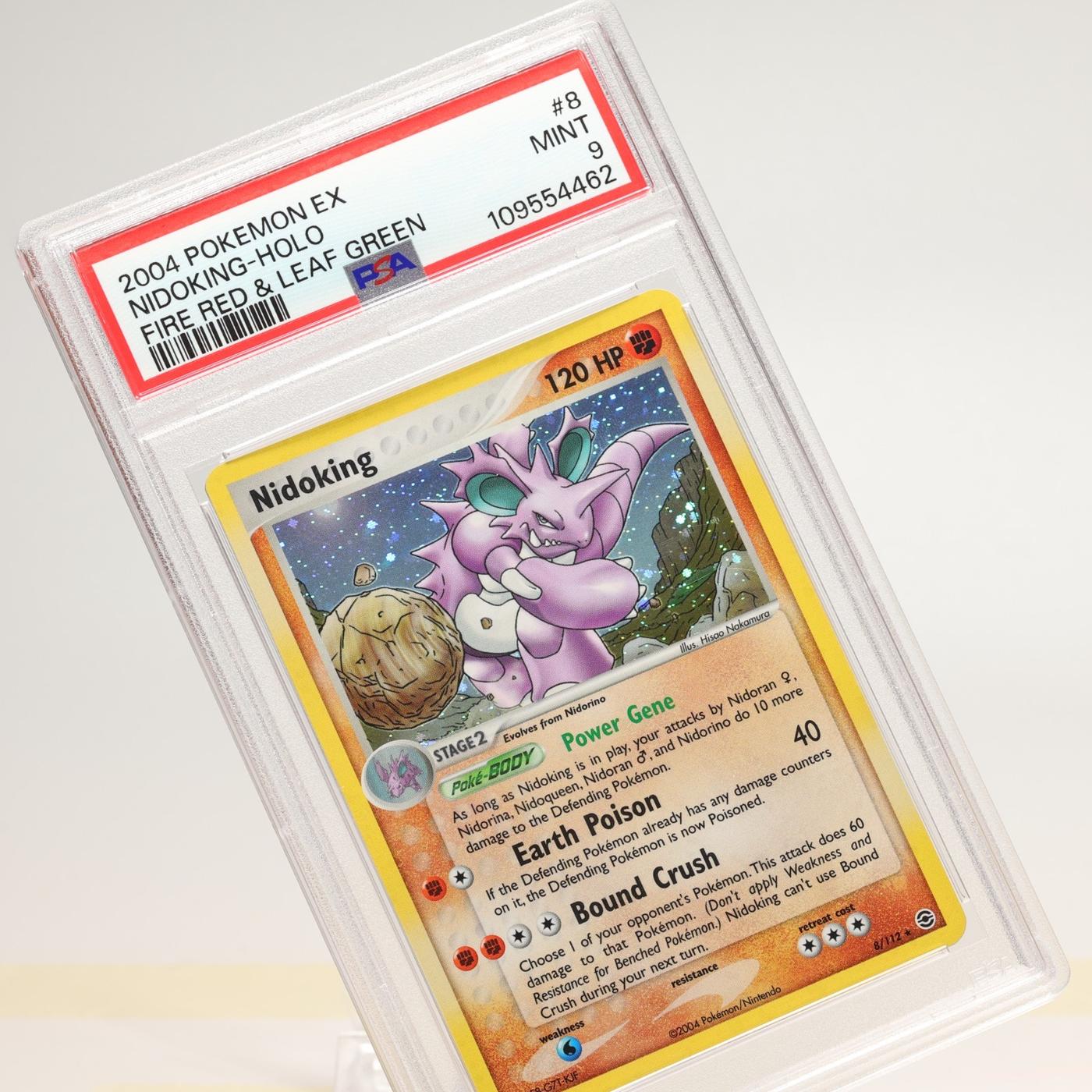 Pokemon TCG – Nidoking 8/112 Holo Rare EX – Fire Red & Leaf Green – PSA 9 Mint