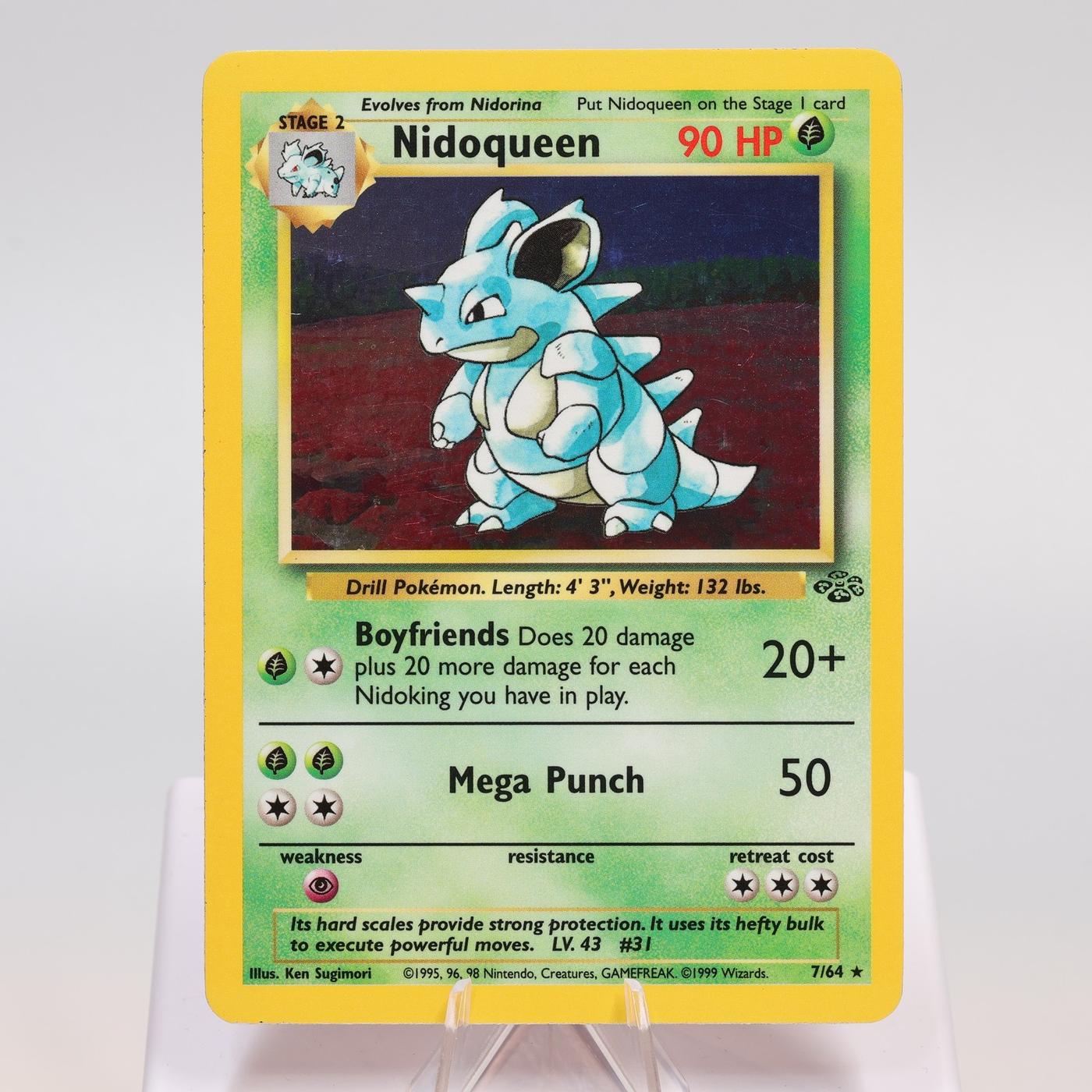 Pokemon TCG Nidoqueen 764 Jungle Holo Rare WOTC EXCNM 168421188098 2