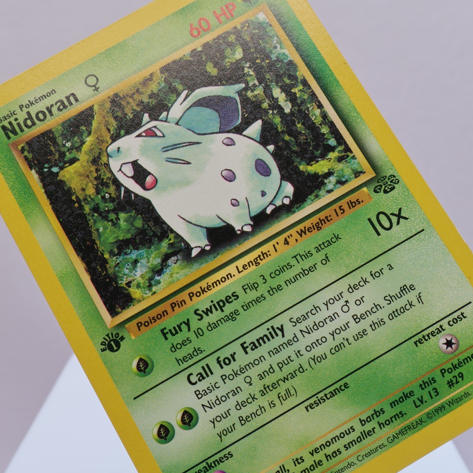 Pokemon TCG – Nidoran F 57/64 Jungle Common 1st Edition WOTC 1999 – EXC/NM