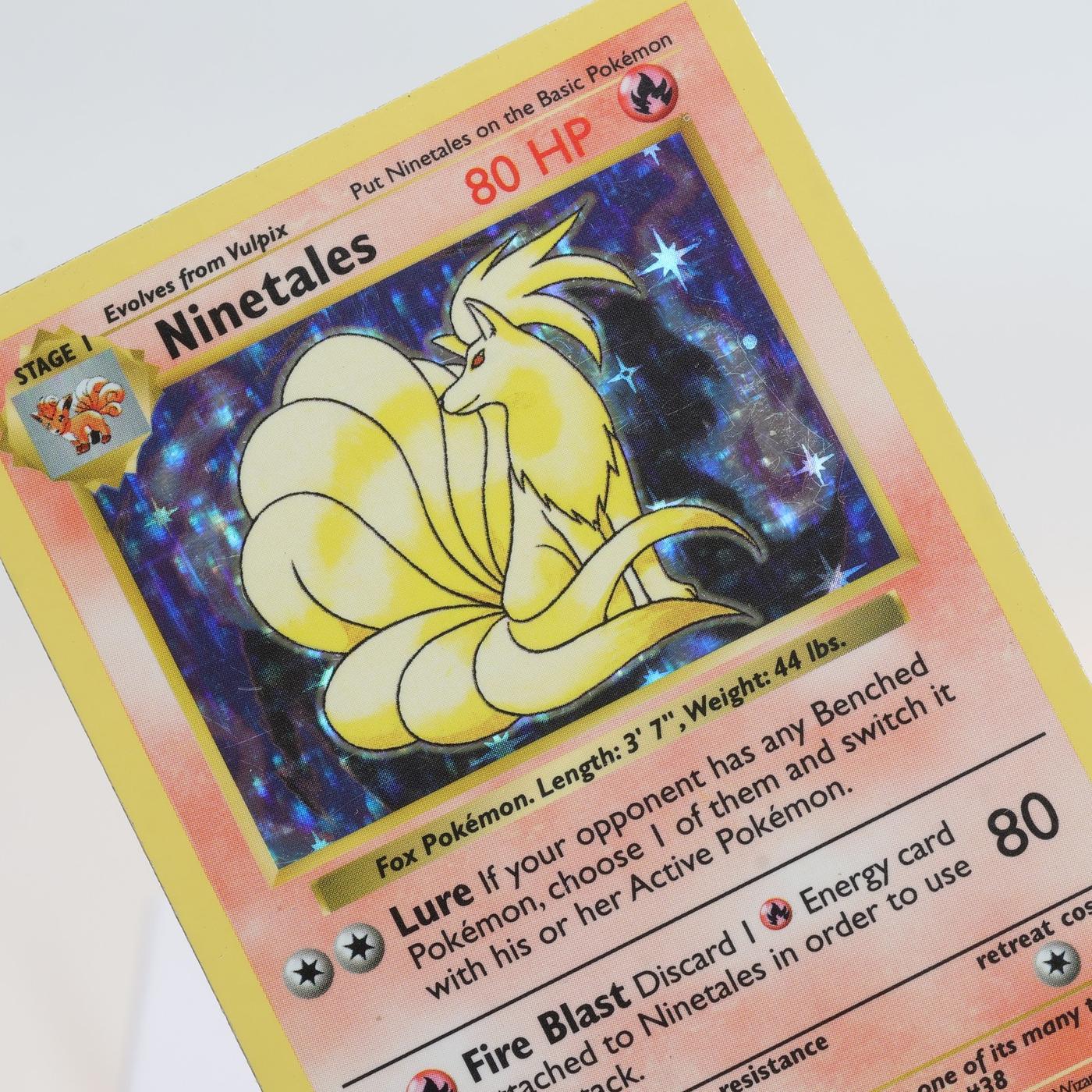 Pokemon TCG Ninetales 12102 Base Set Holo Rare Shadowless WOTC MP 168205418428