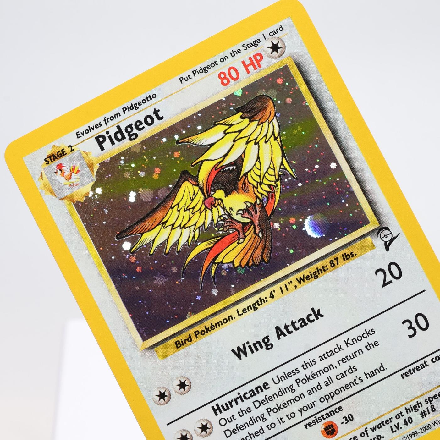 Pokemon TCG – Pidgeot 14/130 Base Set 2 Holo Rare  WOTC – NM