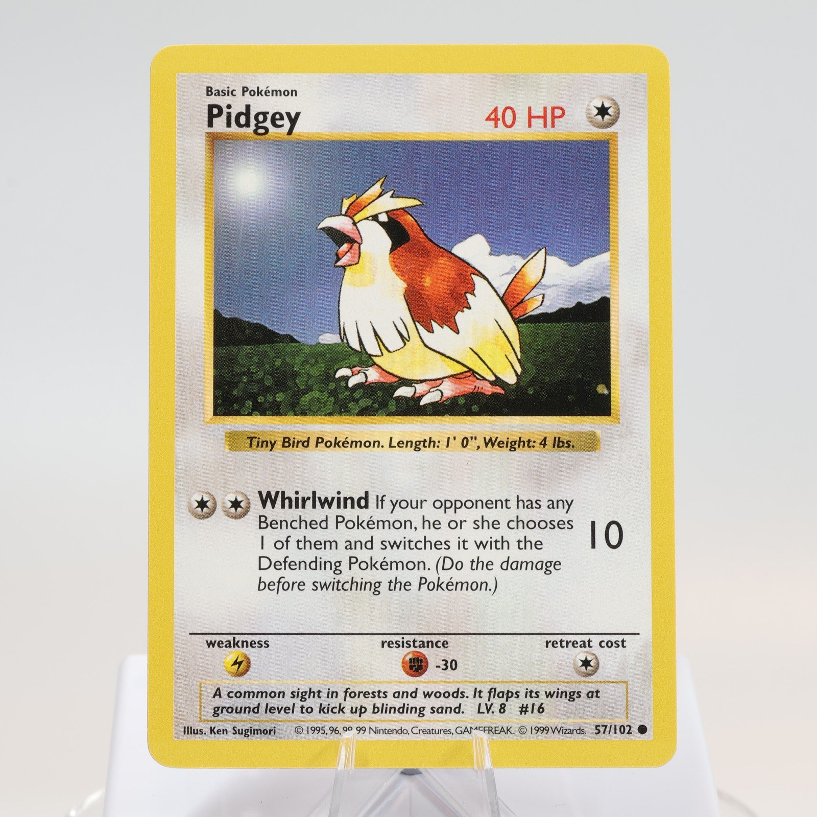 Pokemon TCG Pidgey 57102 Base Set Common Shadowless WOTC 1999 EXCNM 168144948218 2