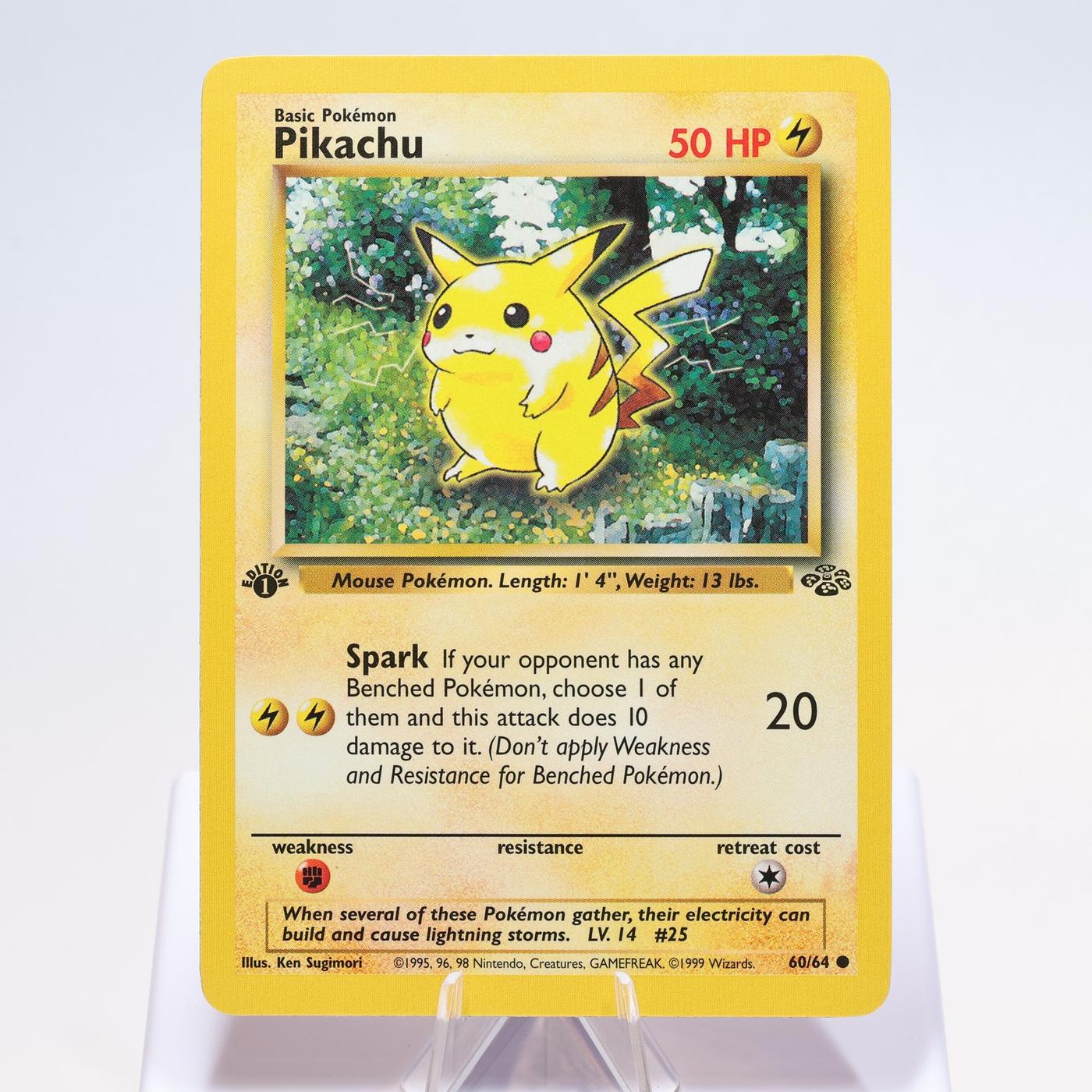 Pokemon TCG Pikachu 6064 Jungle Common 1st Edition WOTC NM 168300703688 2