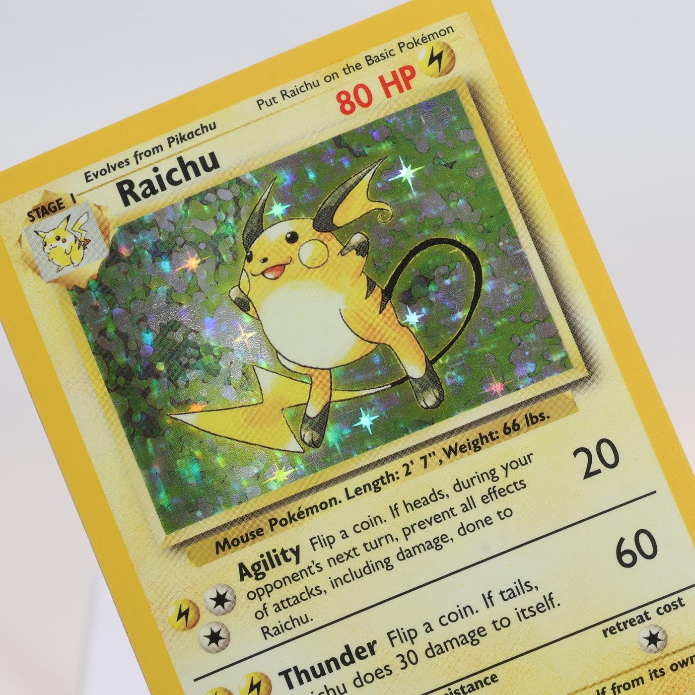 Pokemon TCG Raichu 14102 Base Set Holo Rare WOTC NM 168205418498