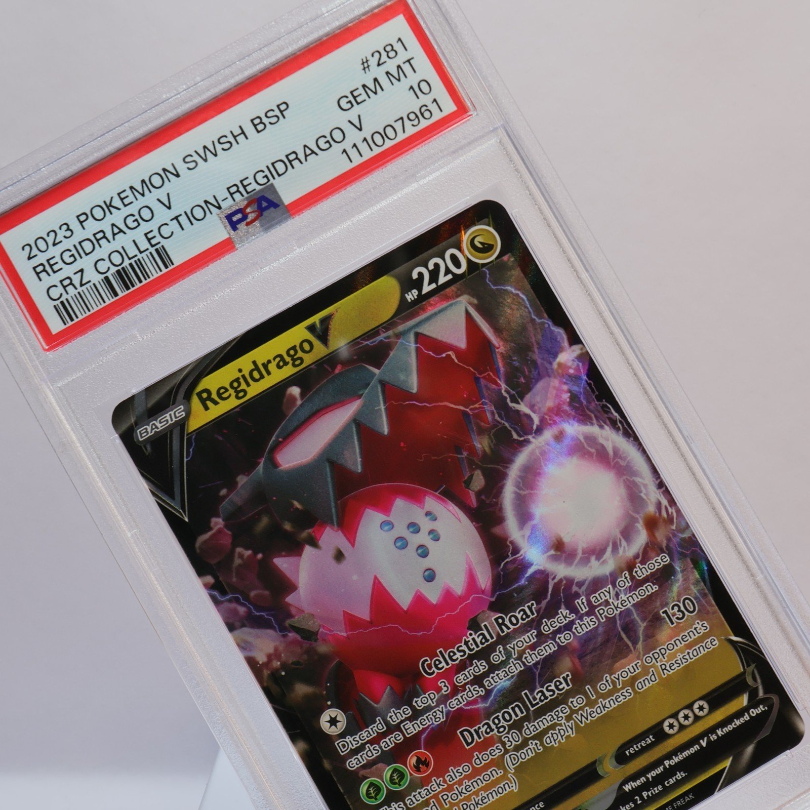 Pokemon TCG – Regidrago V SWSH281 SWSH Black Star Promo  – PSA 10 GEM MT