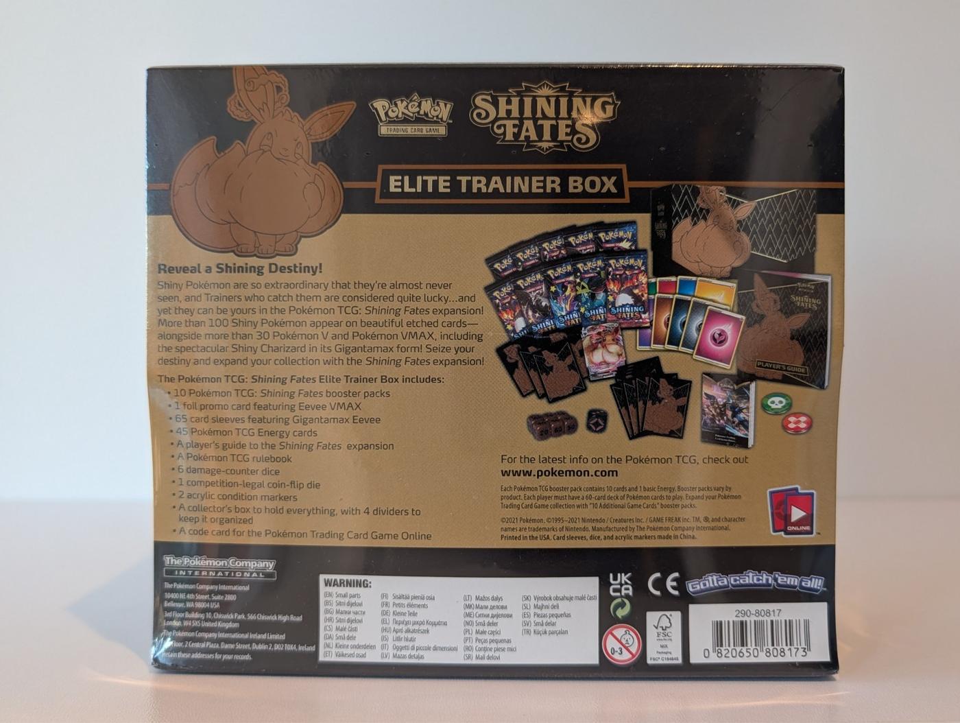 Pokemon TCG Shining Fates Elite Trainer Box ETB Factory Sealed 168579783858 2