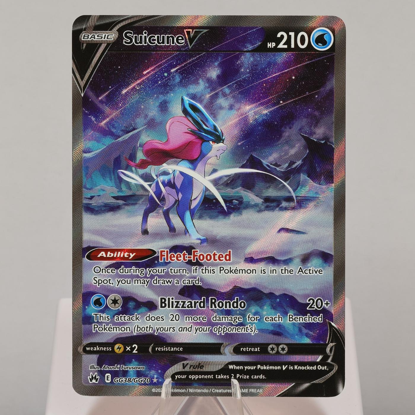 Pokemon TCG Suicune V GG38GG70 Crown Zenith Galarian Gallery WOTC NMM 168575354978 2
