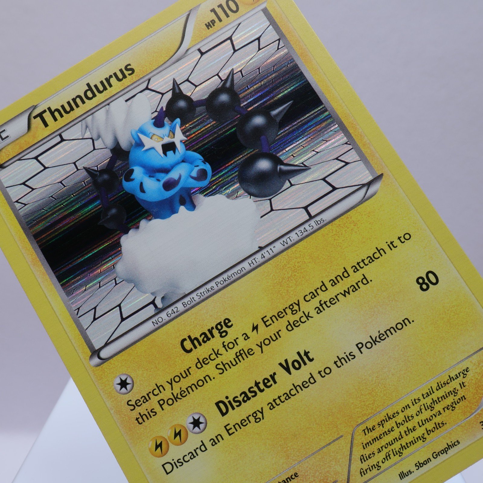 Pokemon TCG – Thundurus 35/98 Emerging Powers Holo Rare   – EXC