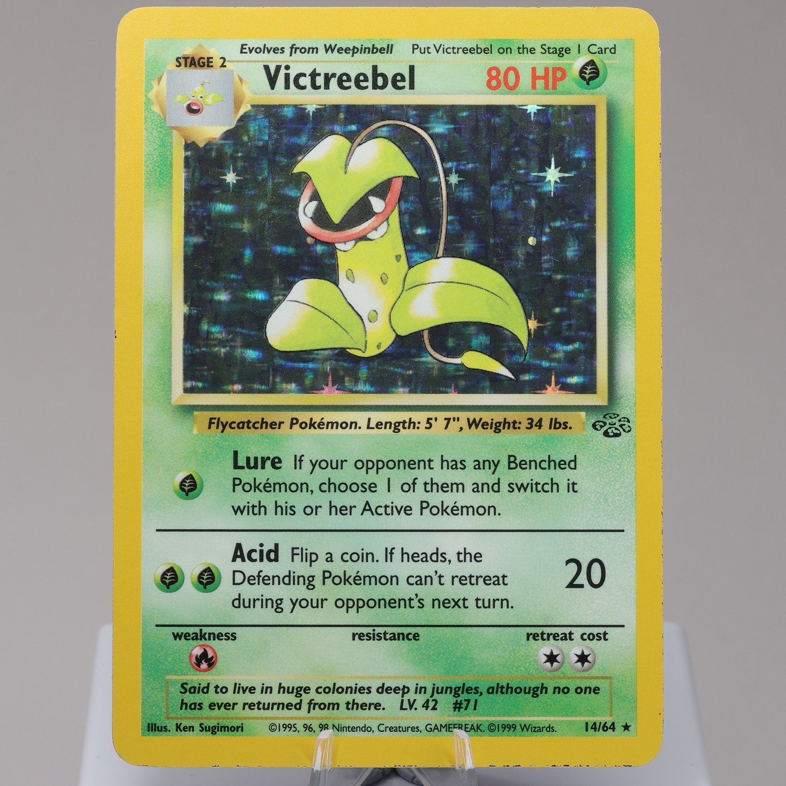 Pokemon TCG Victreebel 1464 Jungle Holo Rare WOTC 1999 NM 167950659108 2