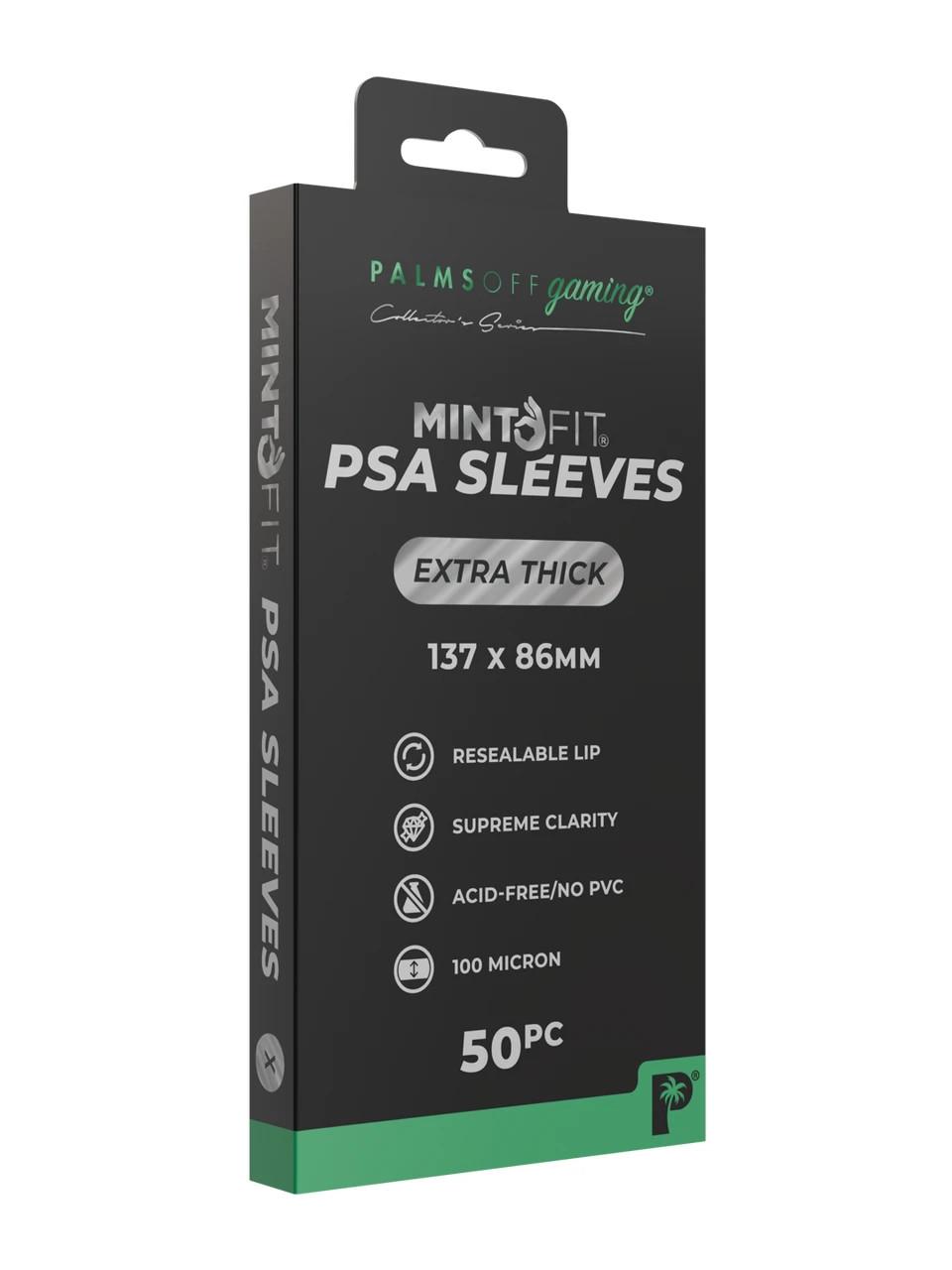 Palms Off Gaming 2 X MintFit PSA Sleeves Extra Thick 50 Pack 100 Sleeves 168603984609