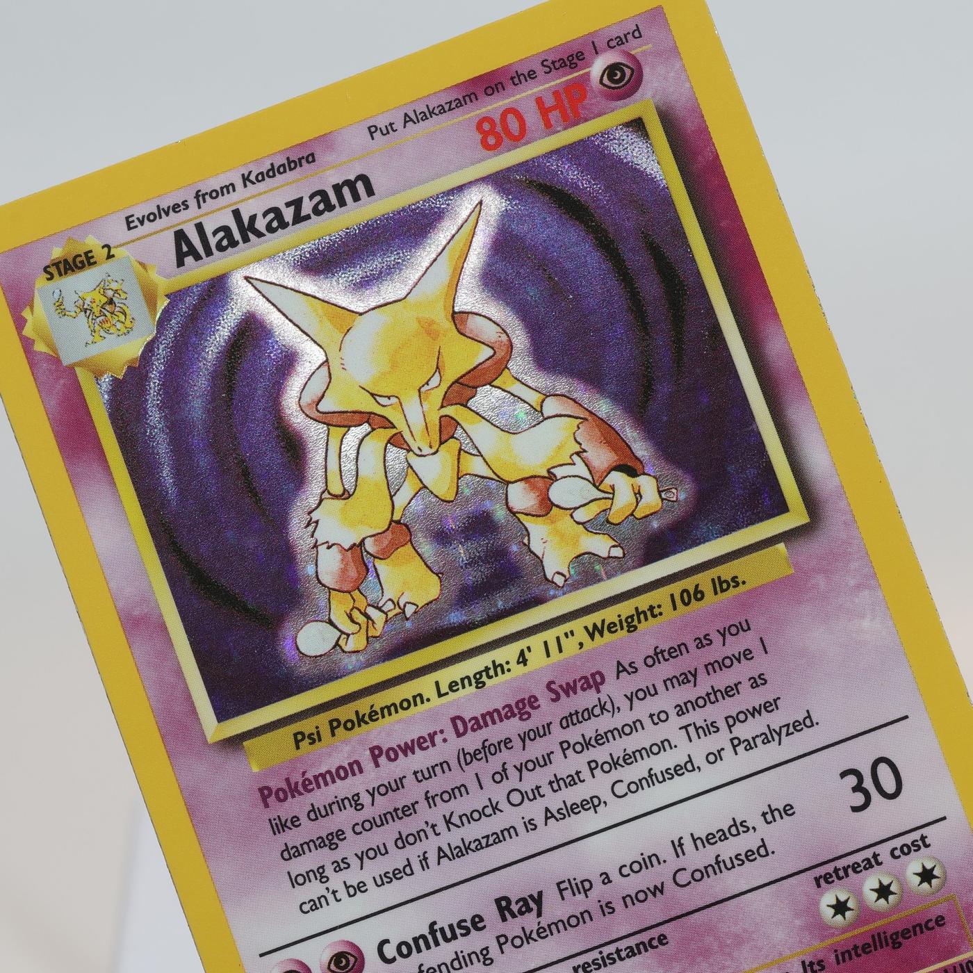Pokemon TCG Alakazam 1102 Base Set Holo Rare WOTC MP 168205418489