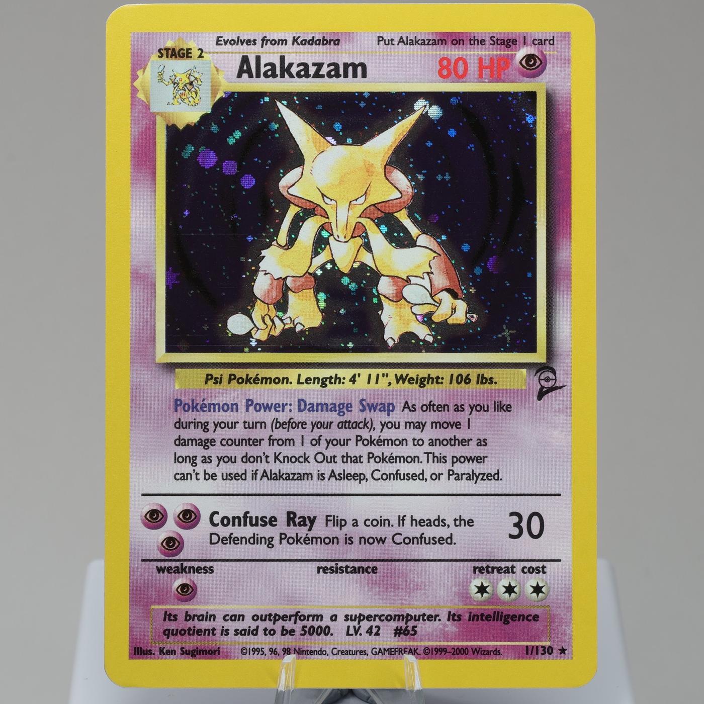 Pokemon TCG Alakazam 1130 Base Set 2 Holo Rare WOTC 1999 NM See Desc 167950658959 2