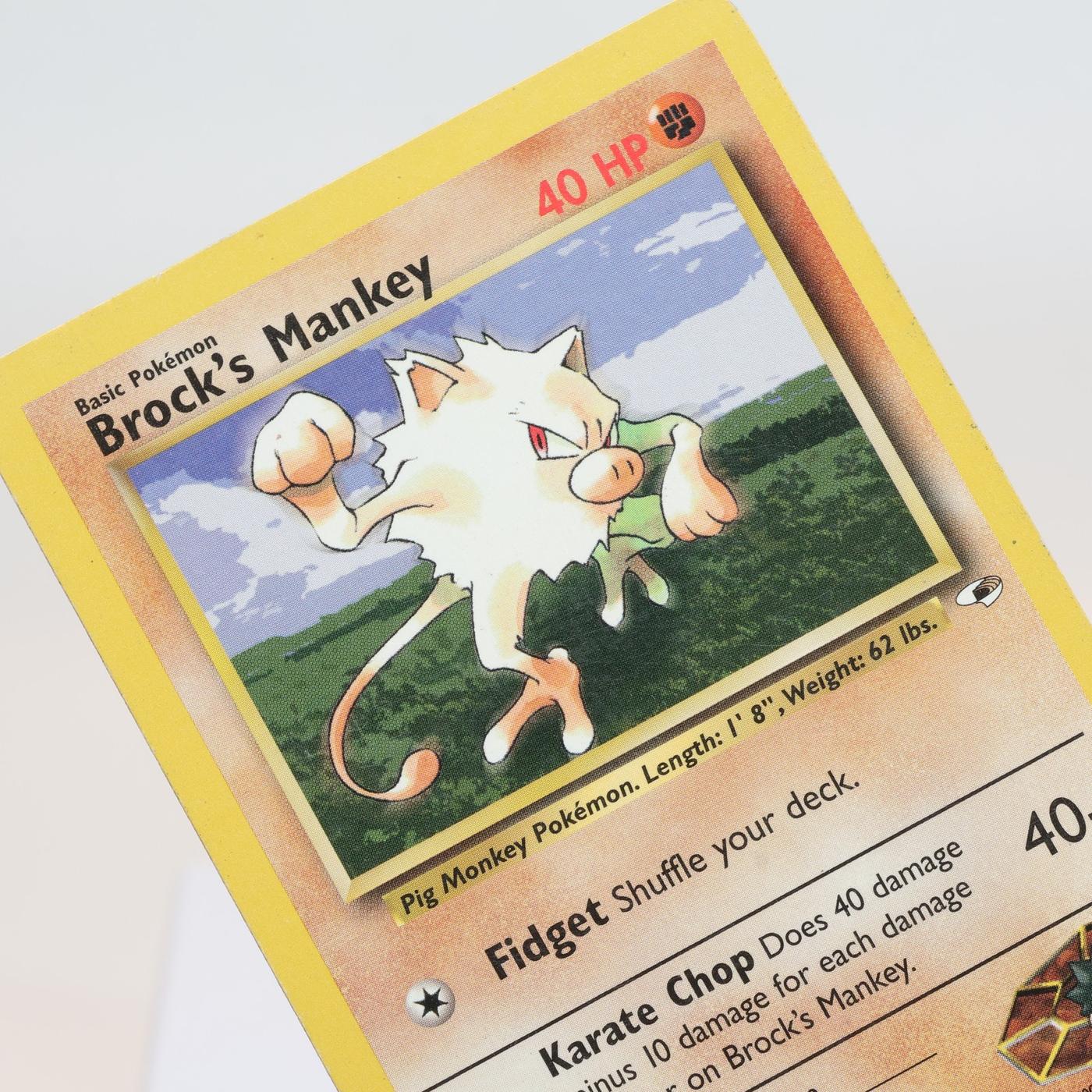 Pokemon TCG Brocks Mankey 68132 Gym Heroes Common WOTC PL 168232466099