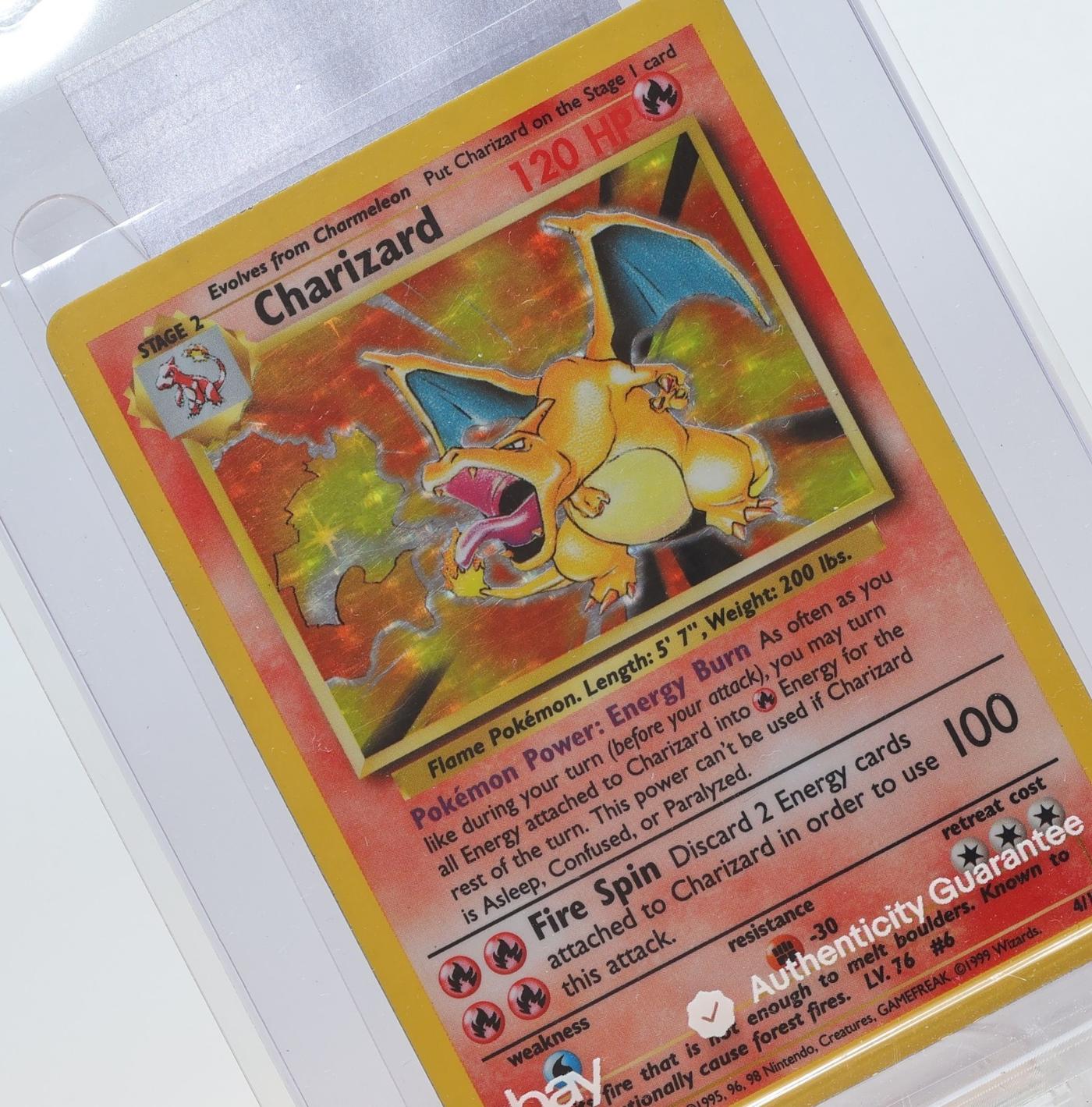 Pokemon TCG Charizard Base Set 4102 Unlimited Holo Rare Ebay Authenticated 168324299949
