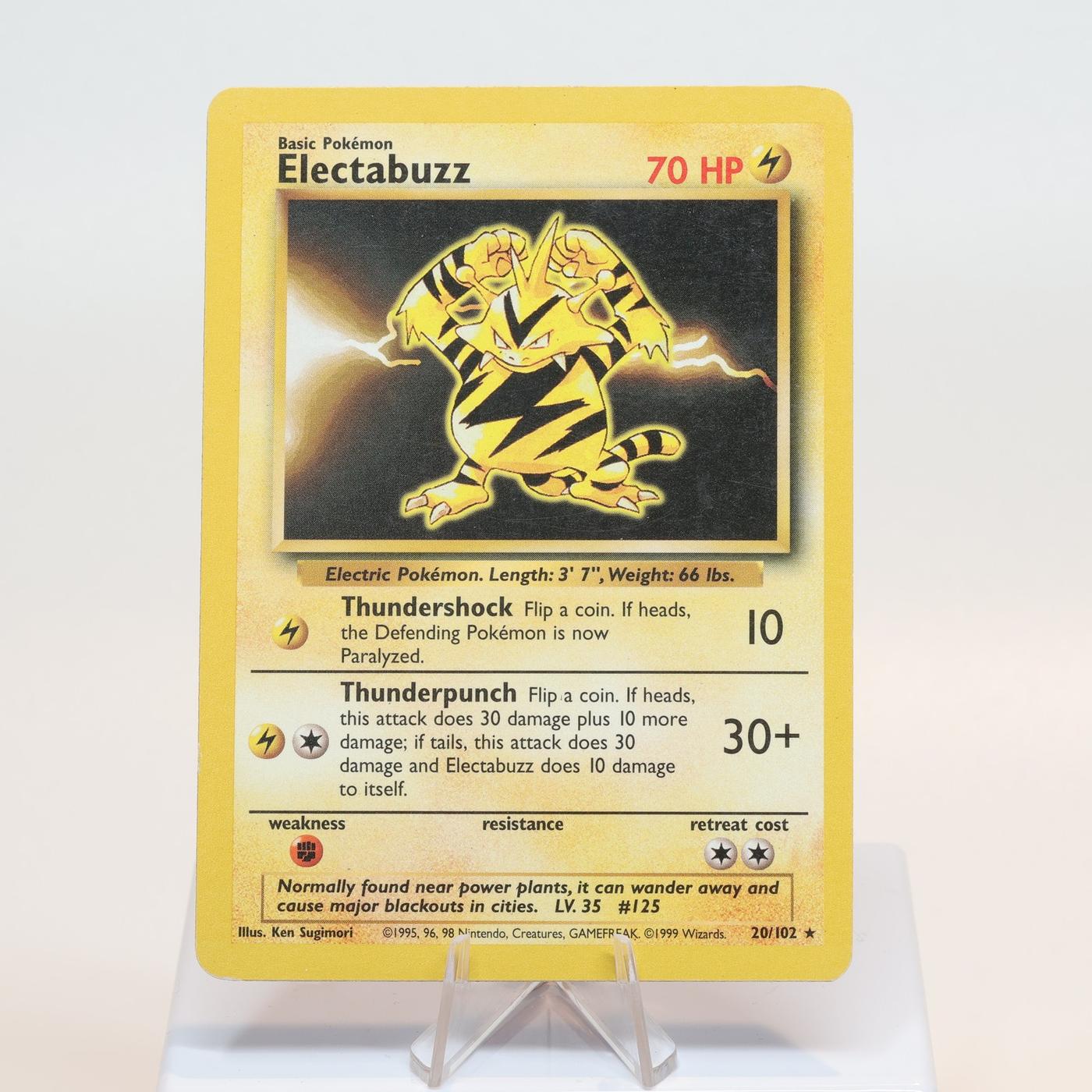 Pokemon TCG Electabuzz 20102 Base Set Rare WOTC MP 168232466109 2