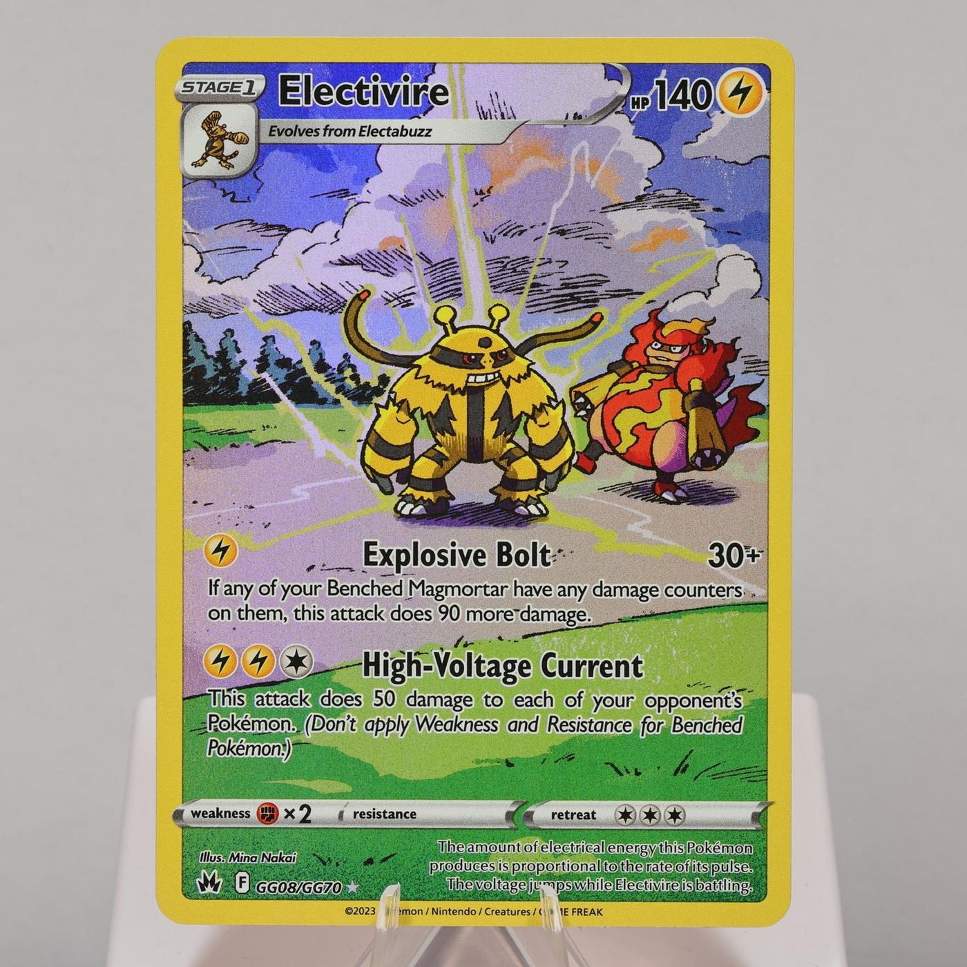 Pokemon TCG Electivire GG08GG70 Crown Zenith Galarian Gallery WOTC NMM 168575354979 2