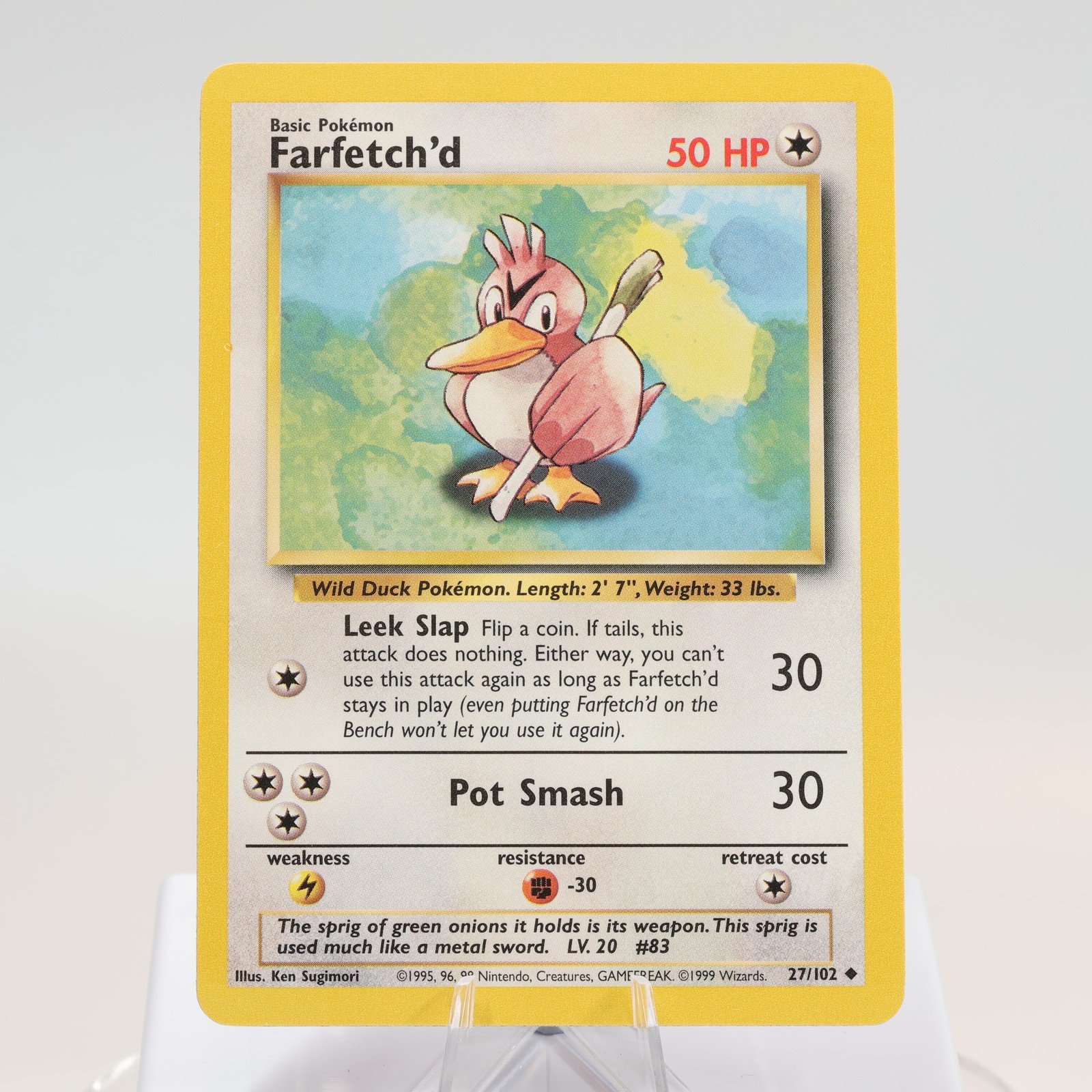 Pokemon TCG Farfetchd 27102 Base Set Uncommon WOTC 1999 NM 168144948299 2