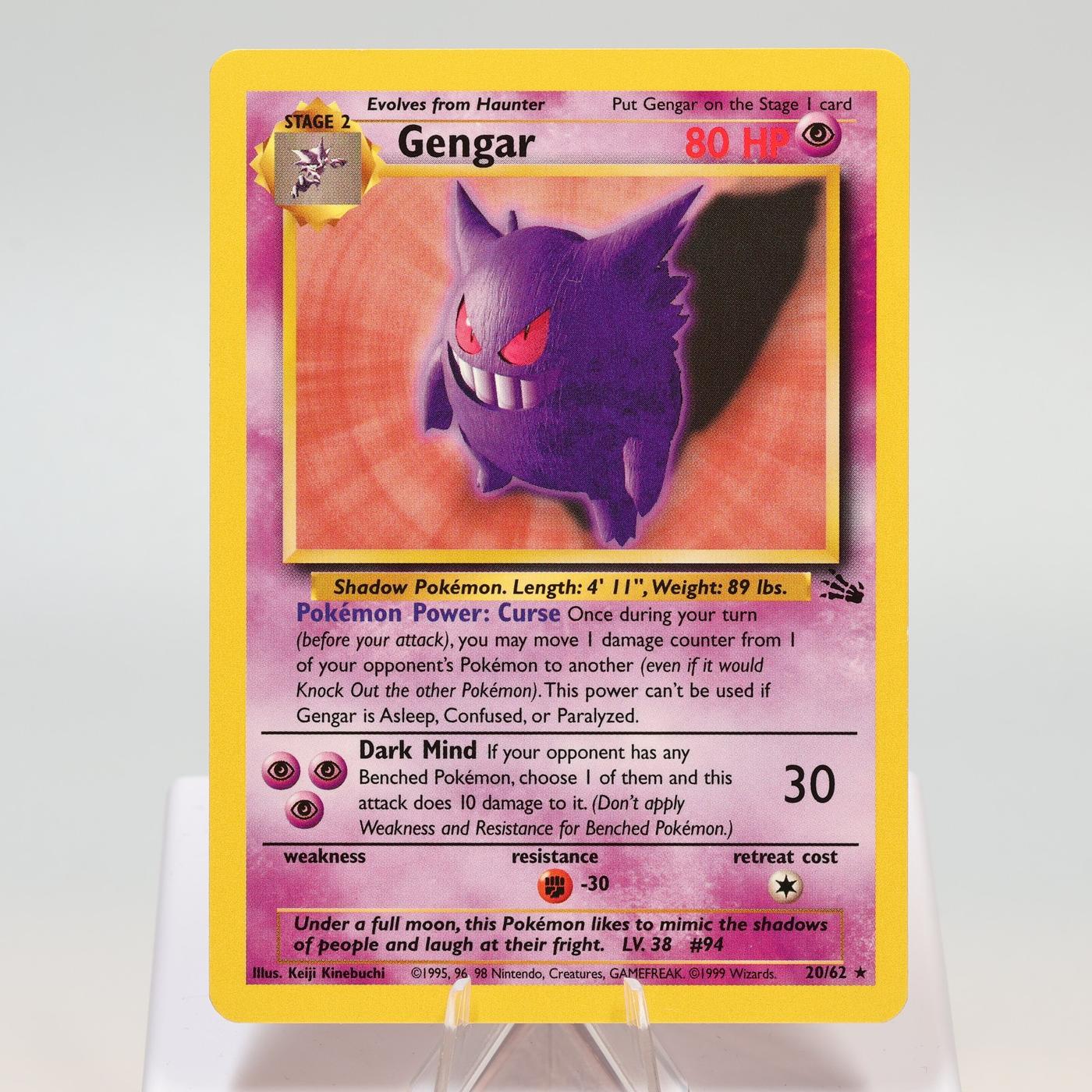 Pokemon TCG Gengar 2062 Fossil Rare WOTC NMM 168411843659 2