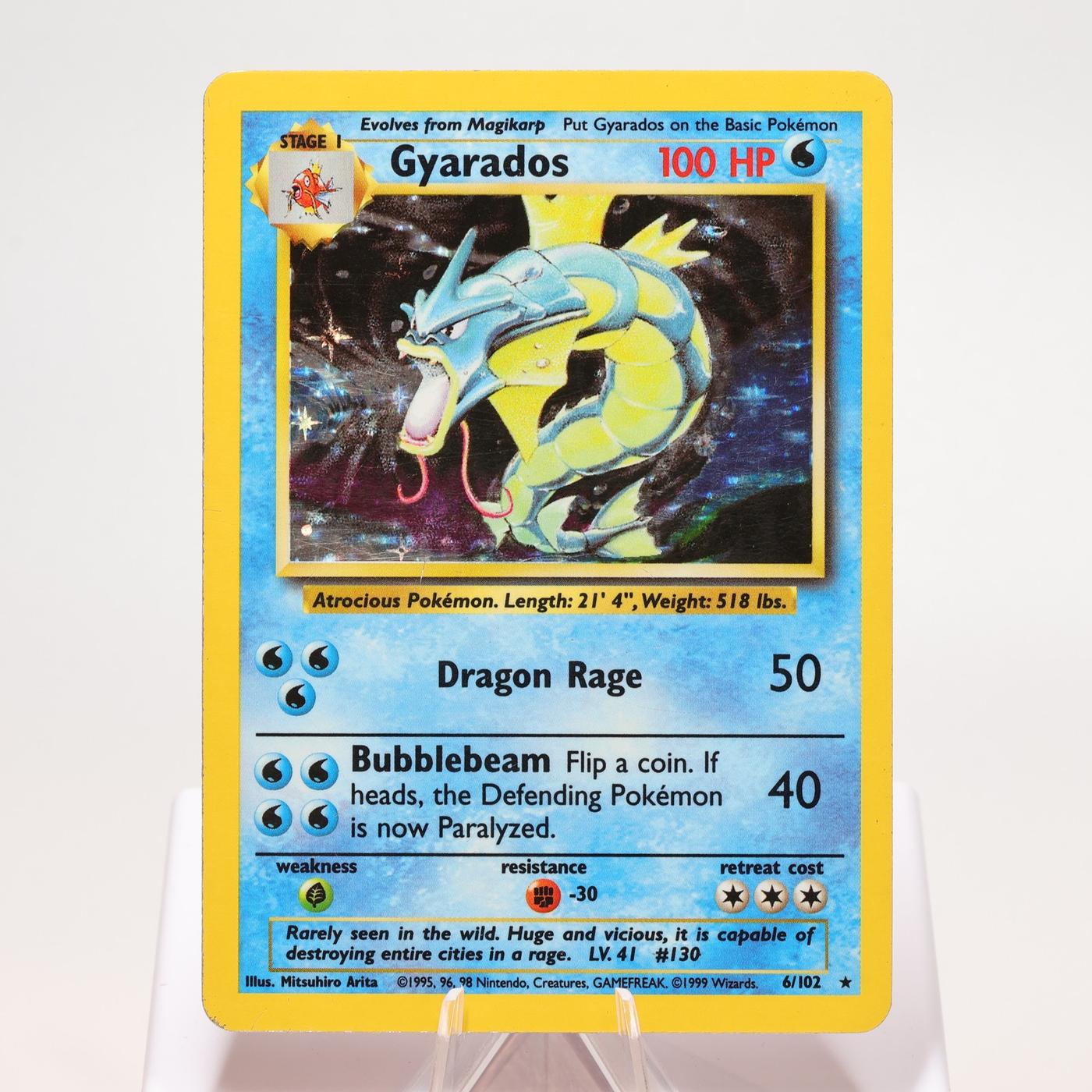 Pokemon TCG Gyarados 6102 Base Set Holo Rare WOTC MP 168334493769 2