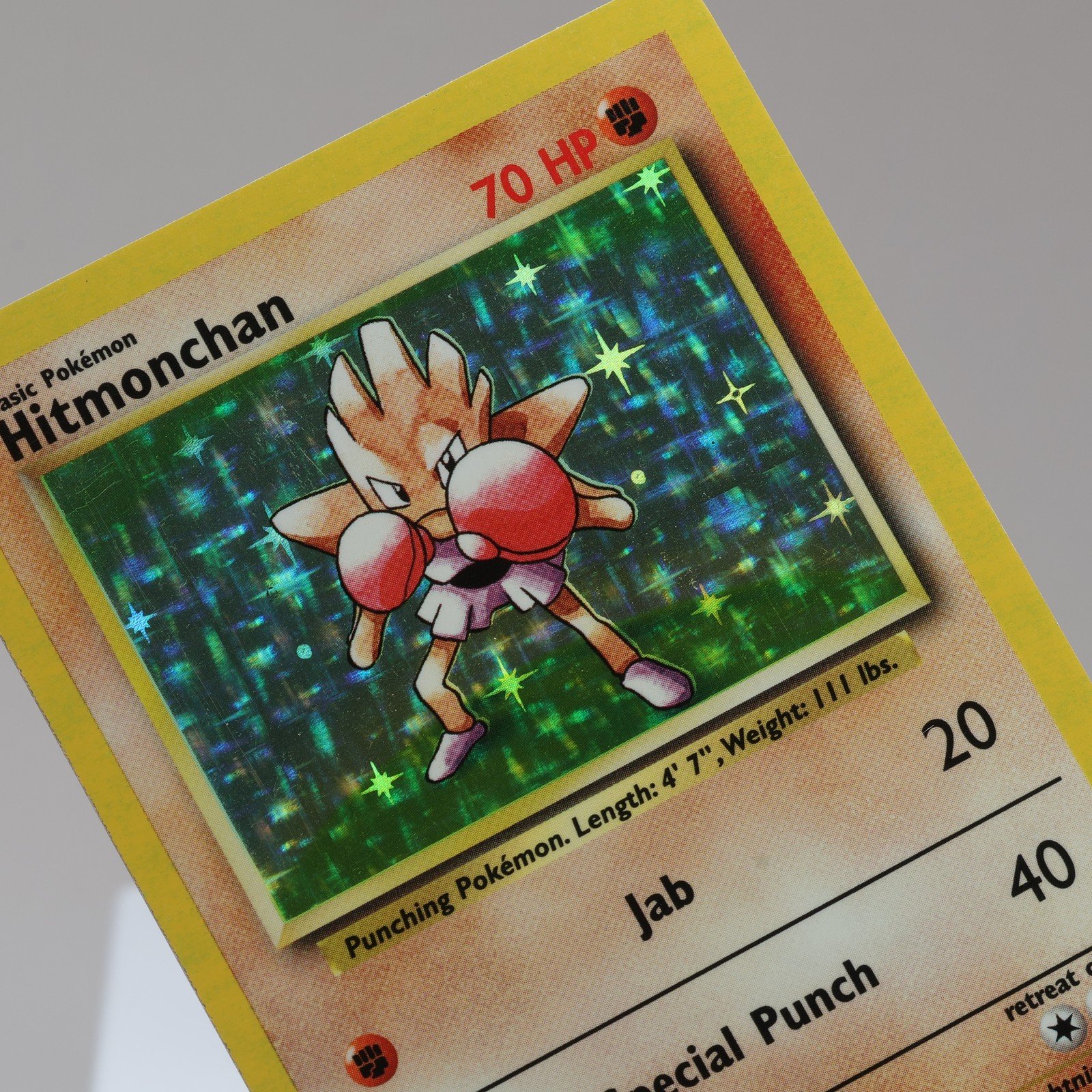 Pokemon TCG Hitmonchan 7102 Base Set Holo Rare WOTC 1999 EXCNM 167950659009