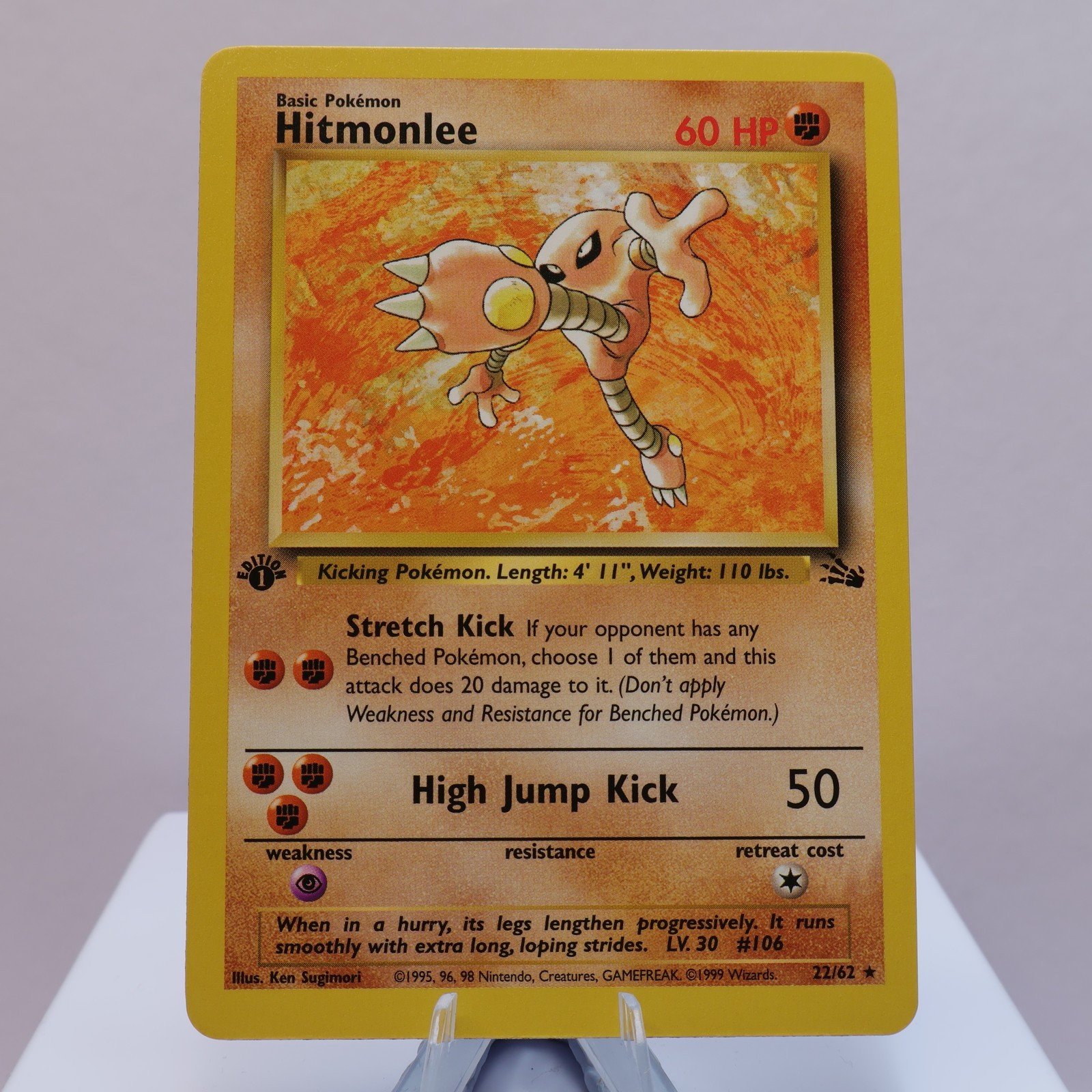 Pokemon TCG Hitmonlee 2262 Fossil Rare 1st Edition WOTC 1999 NM 167830364529 2