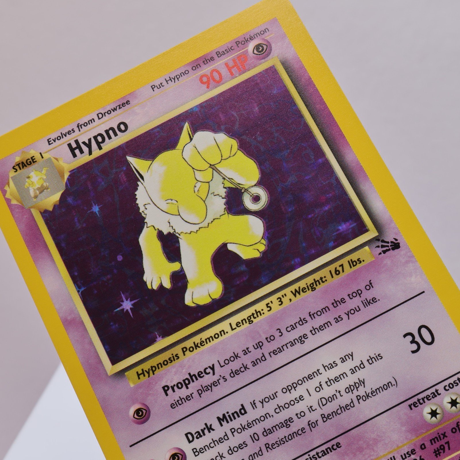 Pokemon TCG Hypno 862 Fossil Holo Rare WOTC 1999 EXCNM 167830364419
