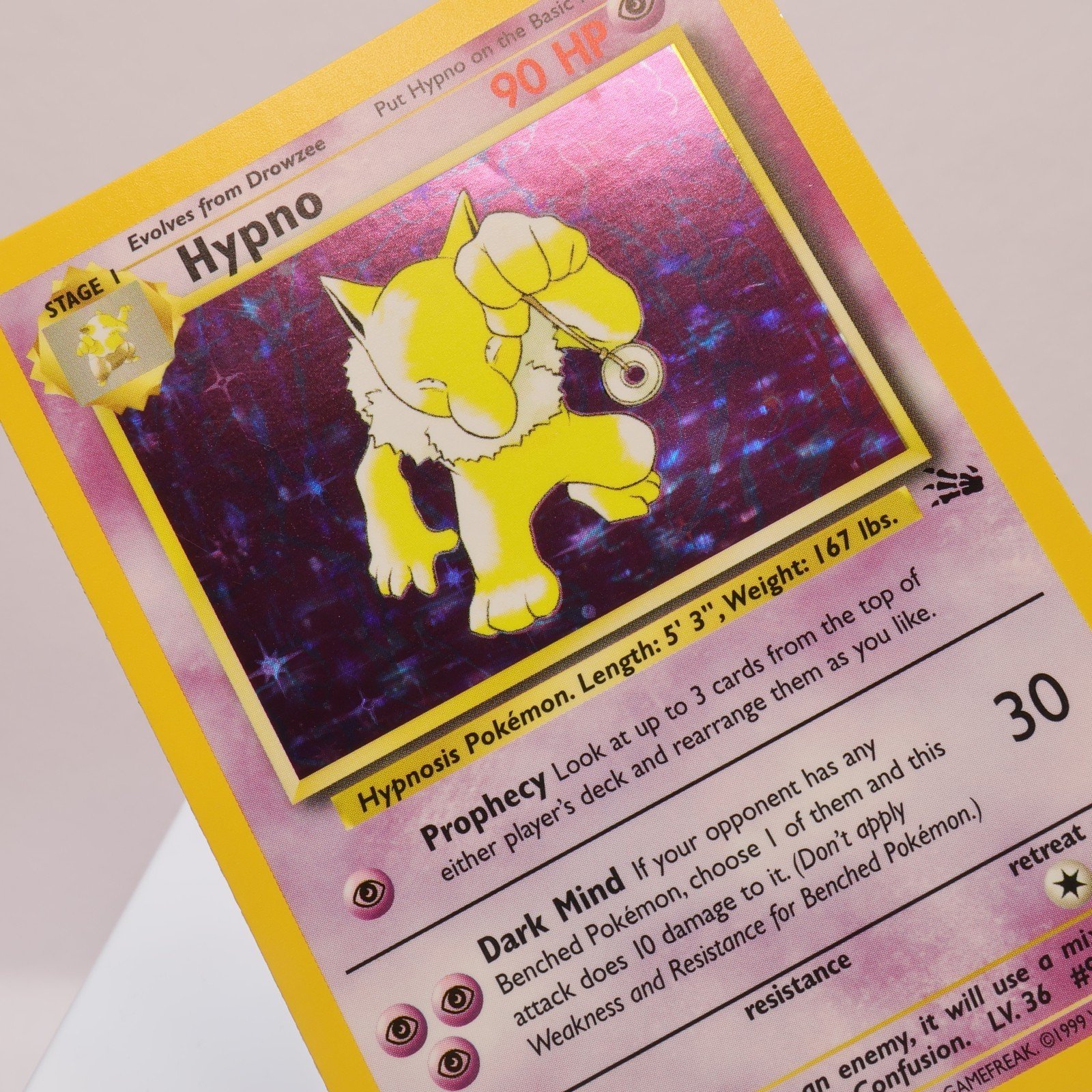 Pokemon TCG – Hypno 8/62 Fossil Holo Rare  WOTC 1999 – NM