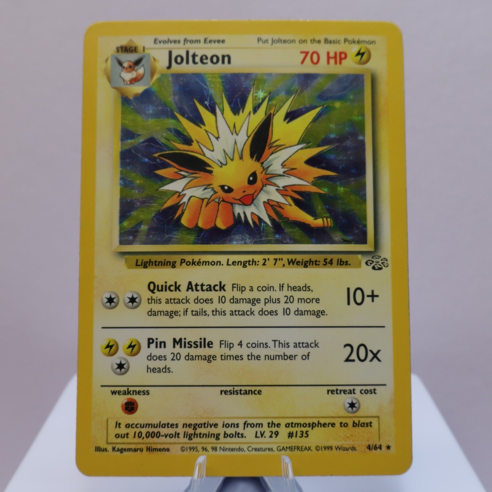 Pokemon TCG Jolteon 464 Jungle Holo Rare WOTC 1999 PL 167830364439 2
