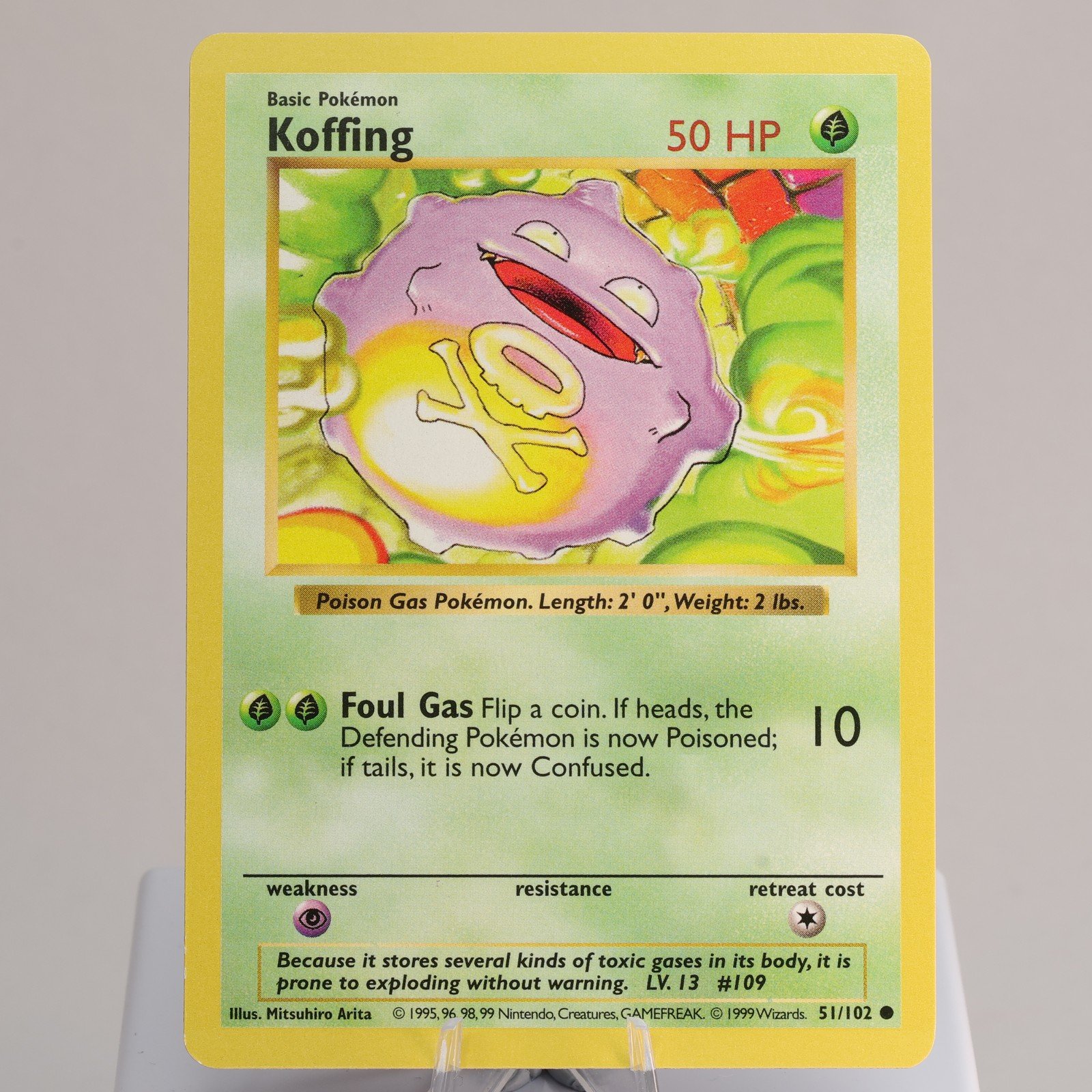 Pokemon TCG Koffing 51102 Base Set Common Shadowless WOTC 1999 EXCNM 168006227449 2