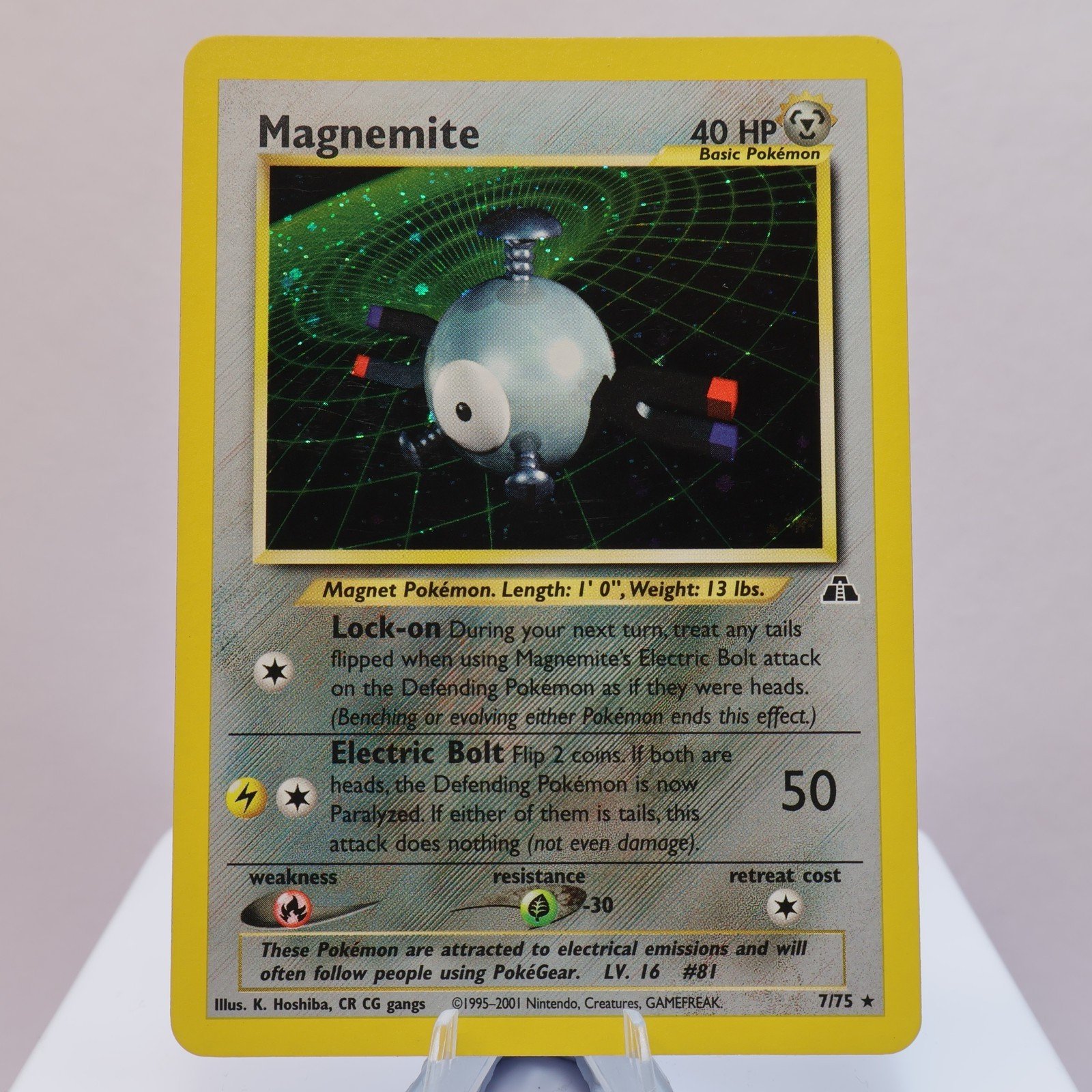 Pokemon TCG Magnemite 775 Neo Discovery Holo Rare WOTC 1999 EXCNM 167830364459 2