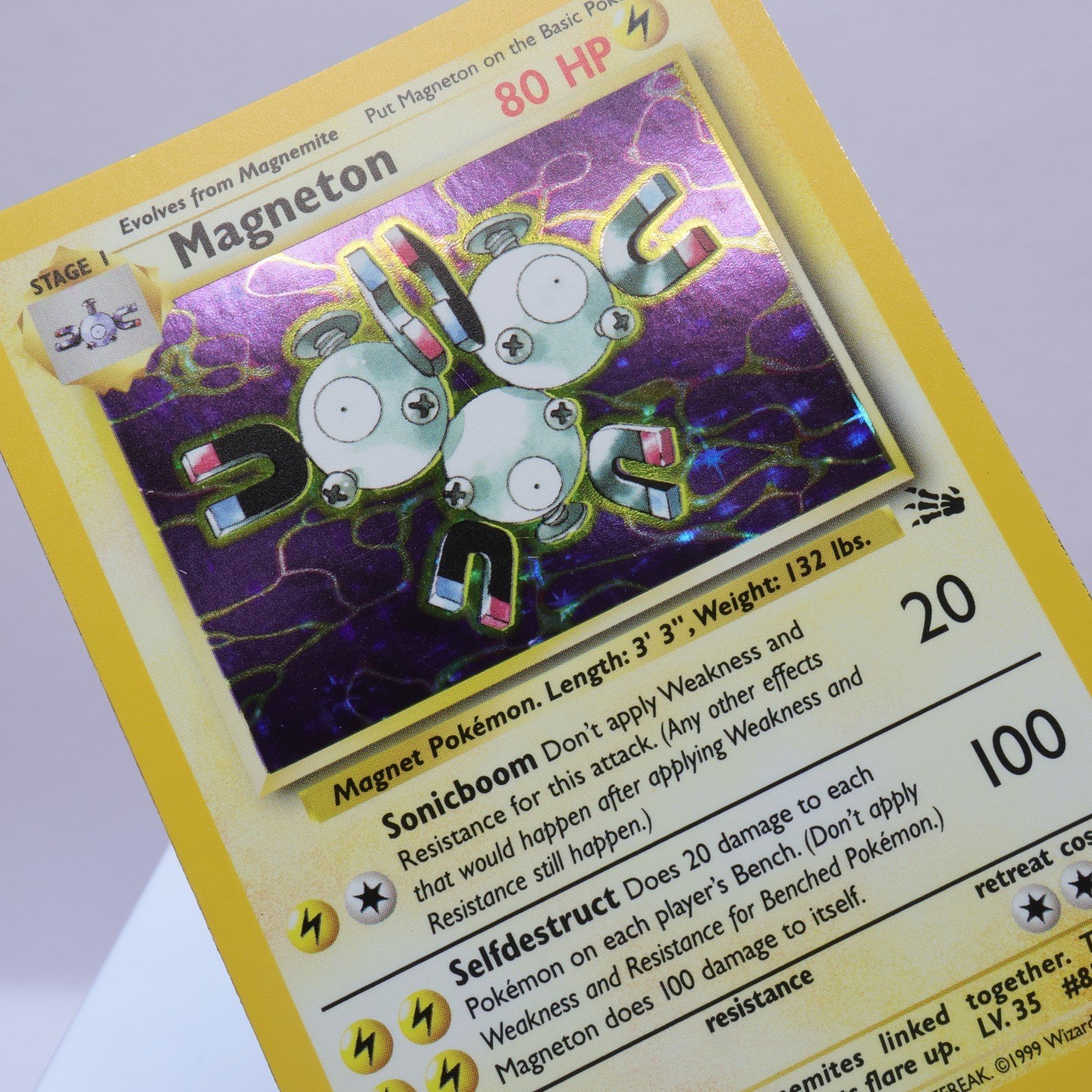 Pokemon TCG – Magneton 11/62 Fossil Holo Rare  WOTC 1999 – NM