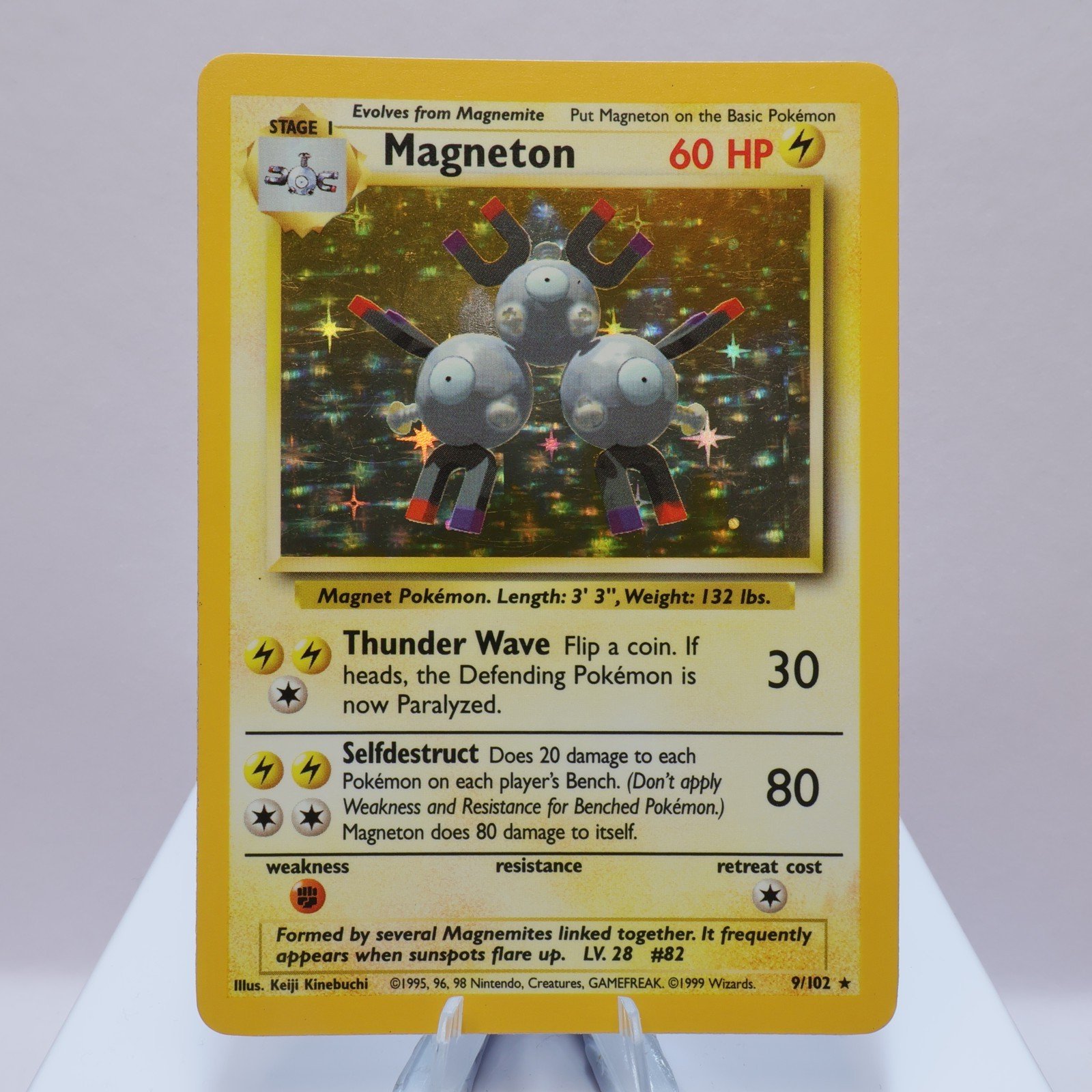 Pokemon TCG Magneton 9102 Base Set Holo Rare WOTC 1999 EXCNM 167672728249 2