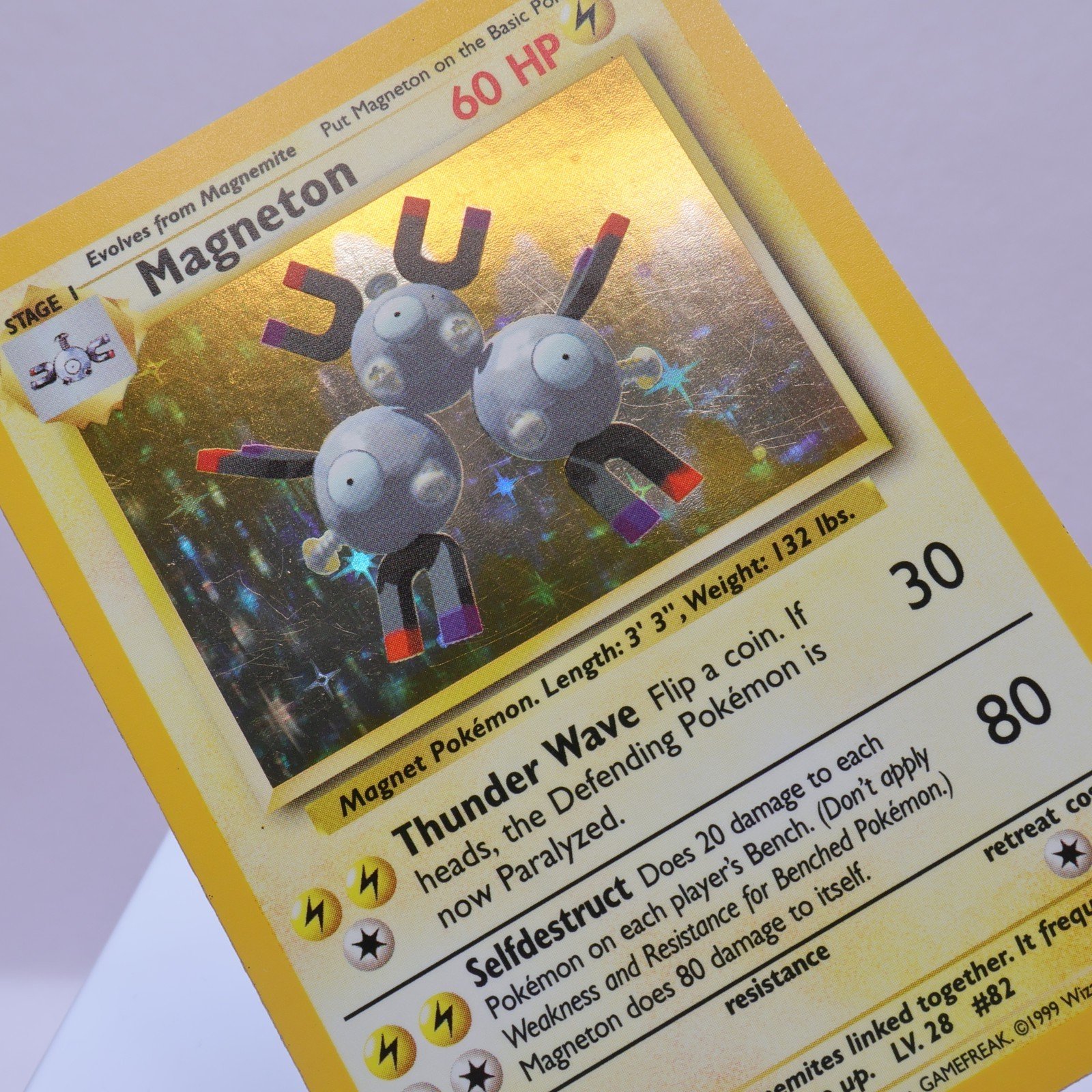 Pokemon TCG – Magneton 9/102 Base Set Holo Rare  WOTC 1999 – EXC/NM
